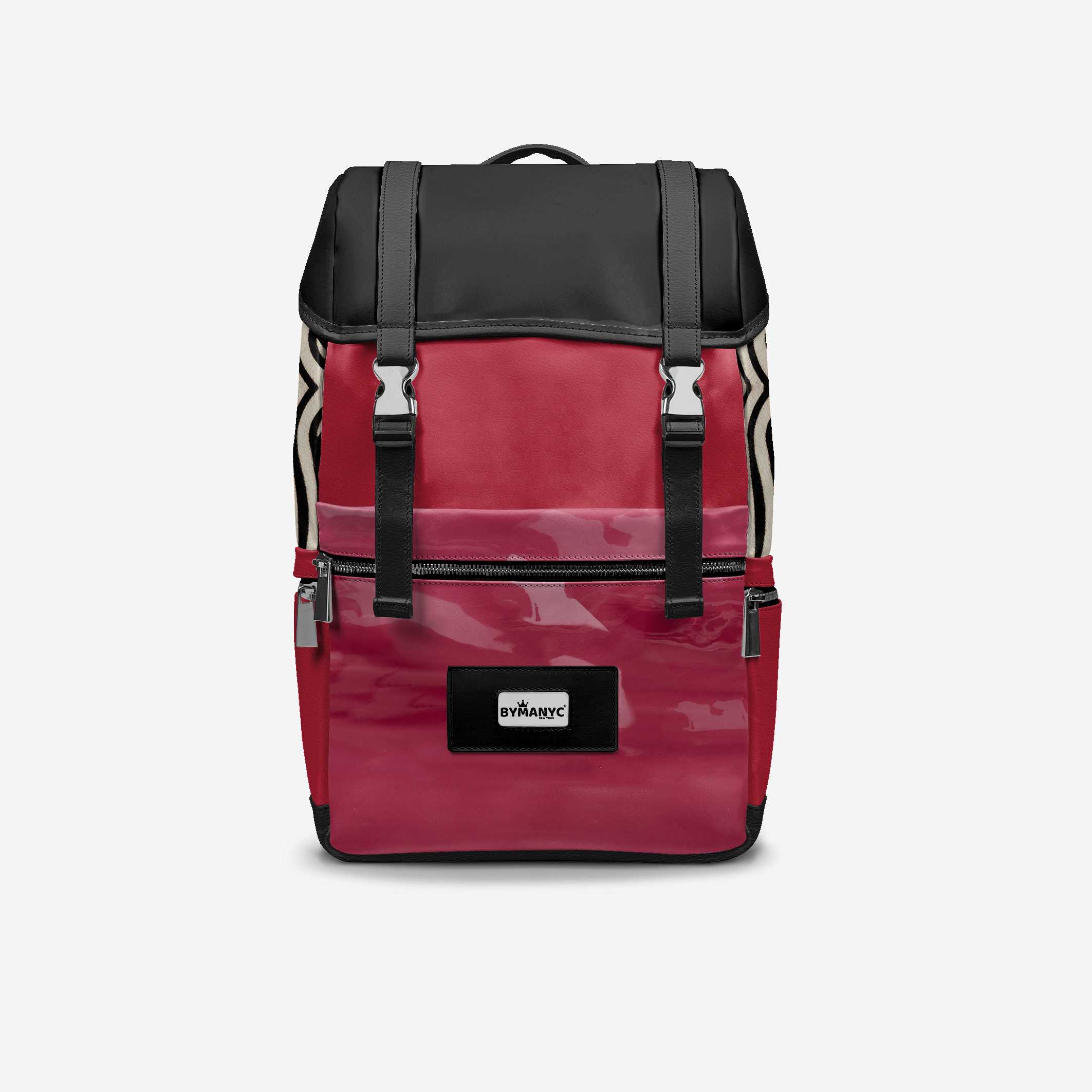 BYMANYC ® New York – NYC COUTURE Backpack in Fierce Red & Noir Zebra - BYMANYC ® New York