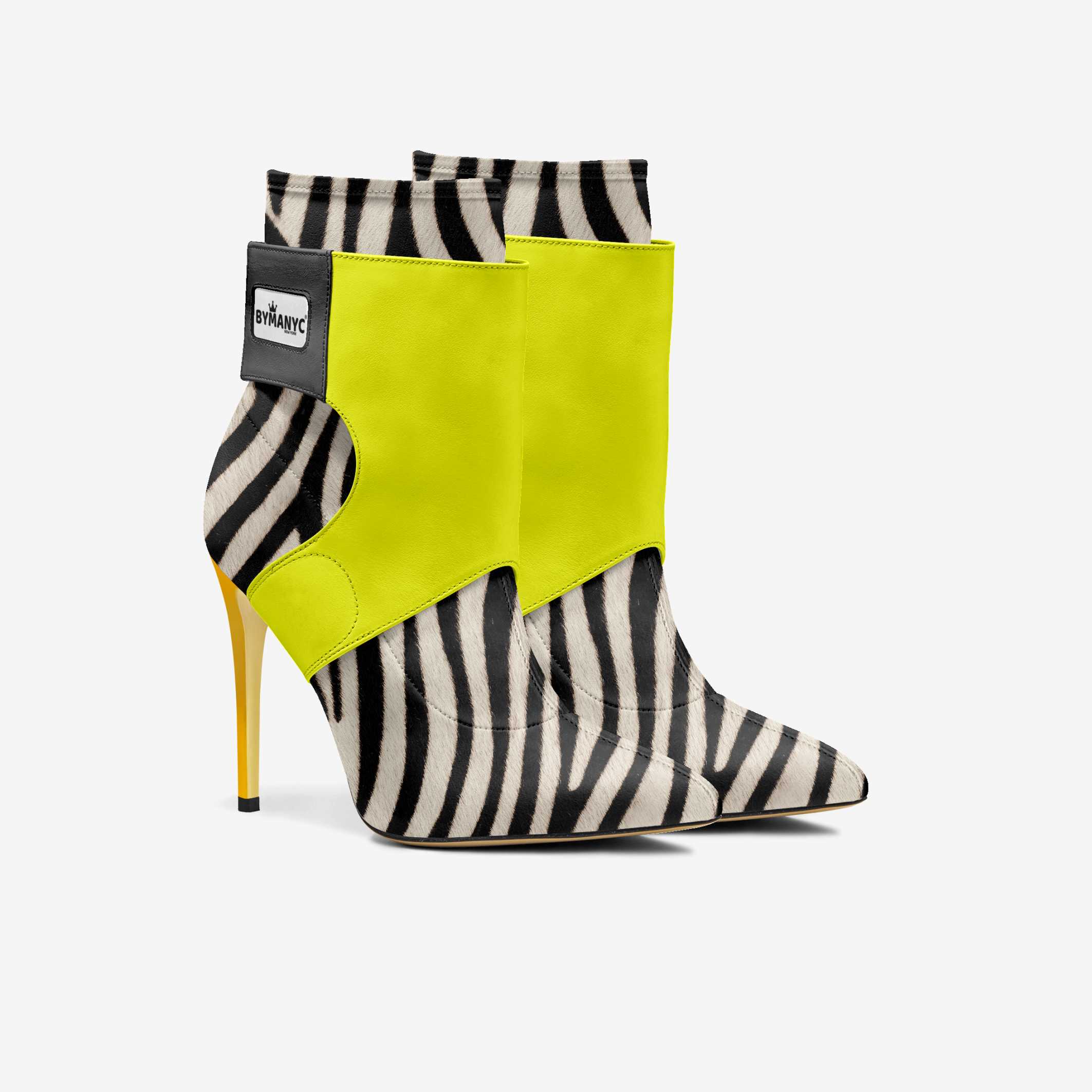 Limited Edition Vegan Stiletto Boots BYMANYC ® New York Futurista Noir - BYMANYC ® New York