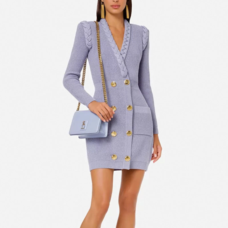 Retro Knitted Hepburn Dress For Women, Greenwich Village, BYMANYC New York. - BYMANYC ® New York