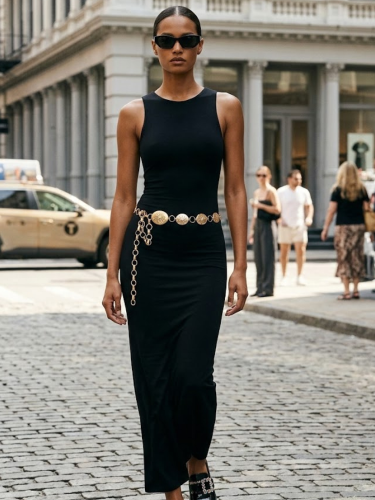 Women's Belts: SOHO NYFW Collection BYMANYC New York Gold / One Size For All