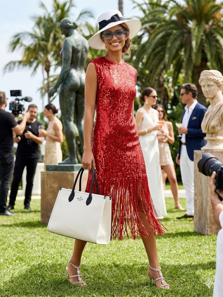 Women's Dress GREAT GATSBY New Collection THE HAMPTONS BYMANYC New York Red / L