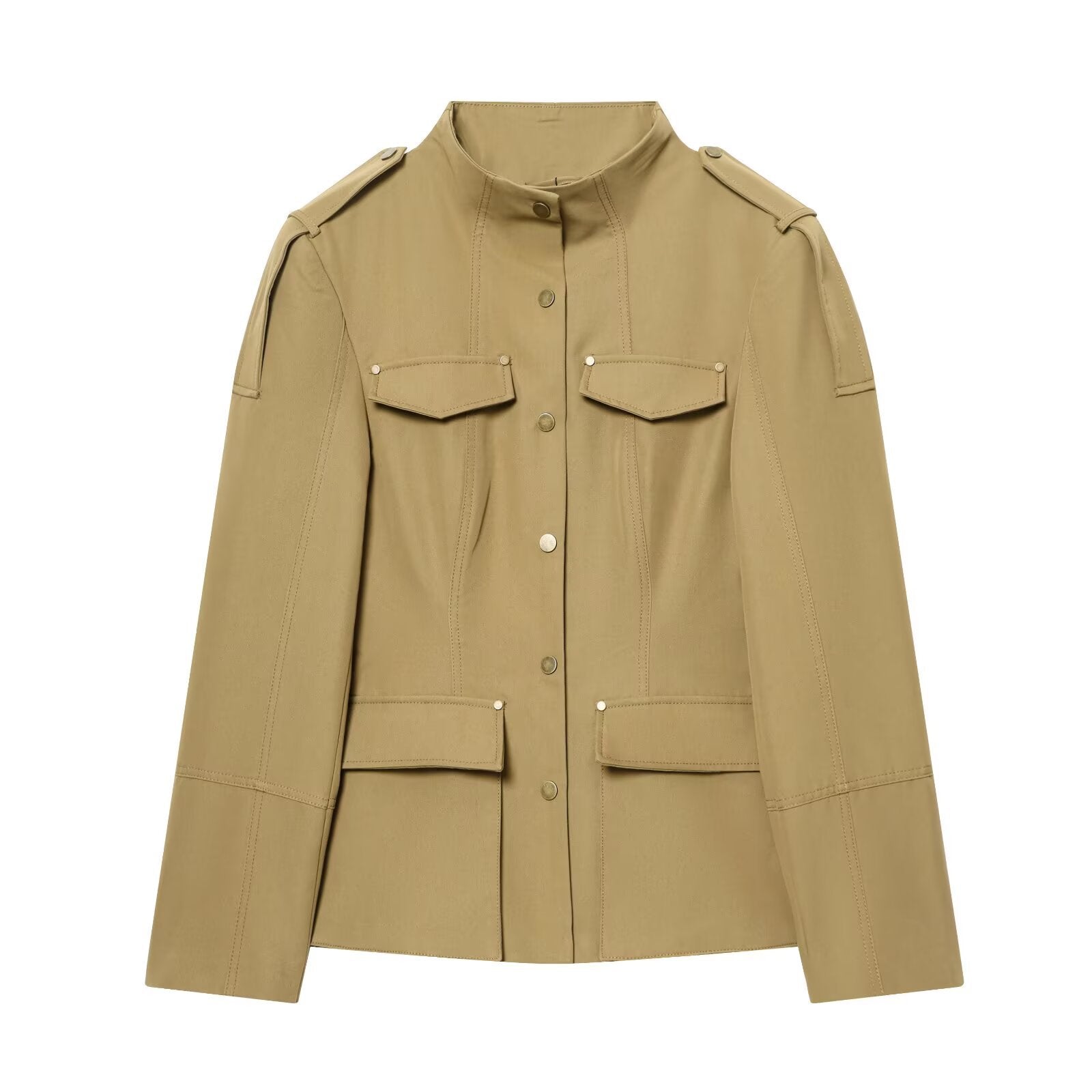Women's Jacket Beige Khaki Safari Utility BYMANYC ® New York SOHO SAFARI FIELD MILITARY JACKET - New Collection