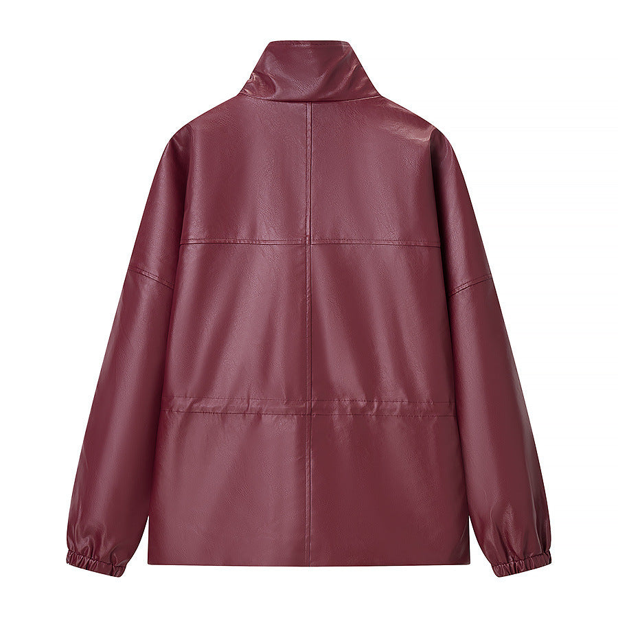Women's Faux Leather High-Neck Jacket BYMANYC ® New York CONTEMPORARY VIBRANT MODERN FASHION - New Collection