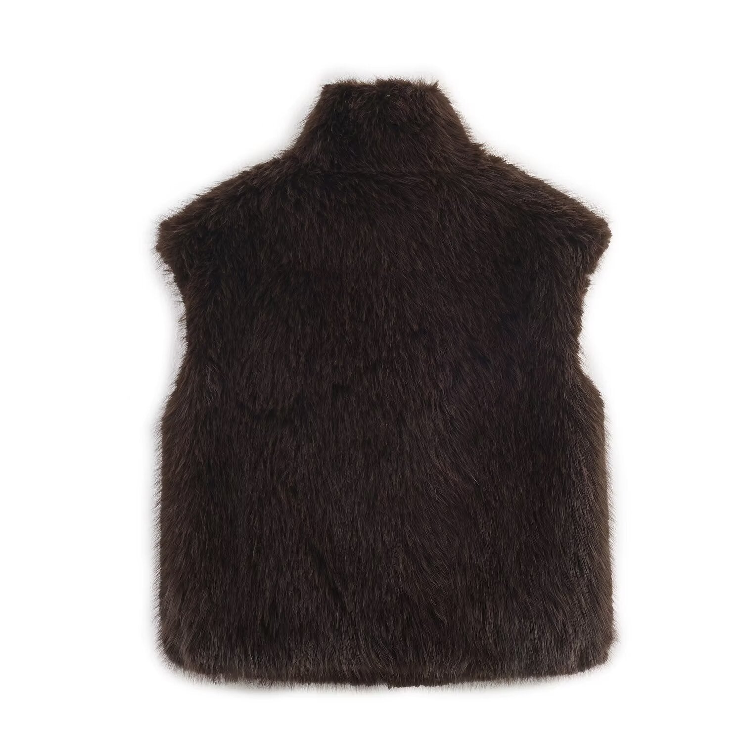 Women's High-Neck Plush Faux Fur Vest BYMANYC ® New York CONTEMPORARY VIBRANT MODERN FASHION - New Collection