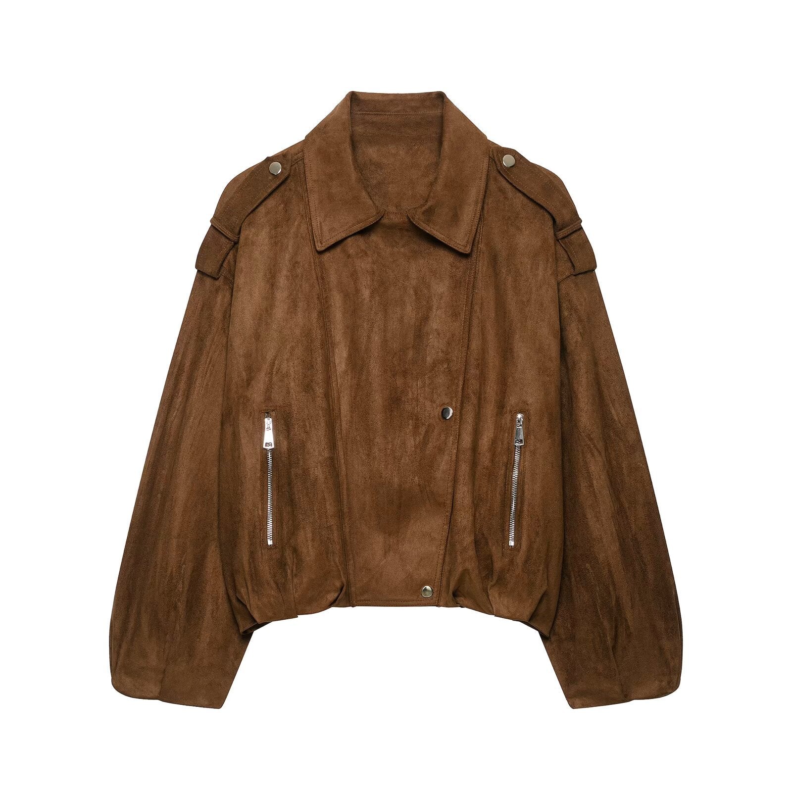 Women's Faux Suede Oversized Biker Jacket BYMANYC ® New York CONTEMPORARY VIBRANT MODERN FASHION - New Collection