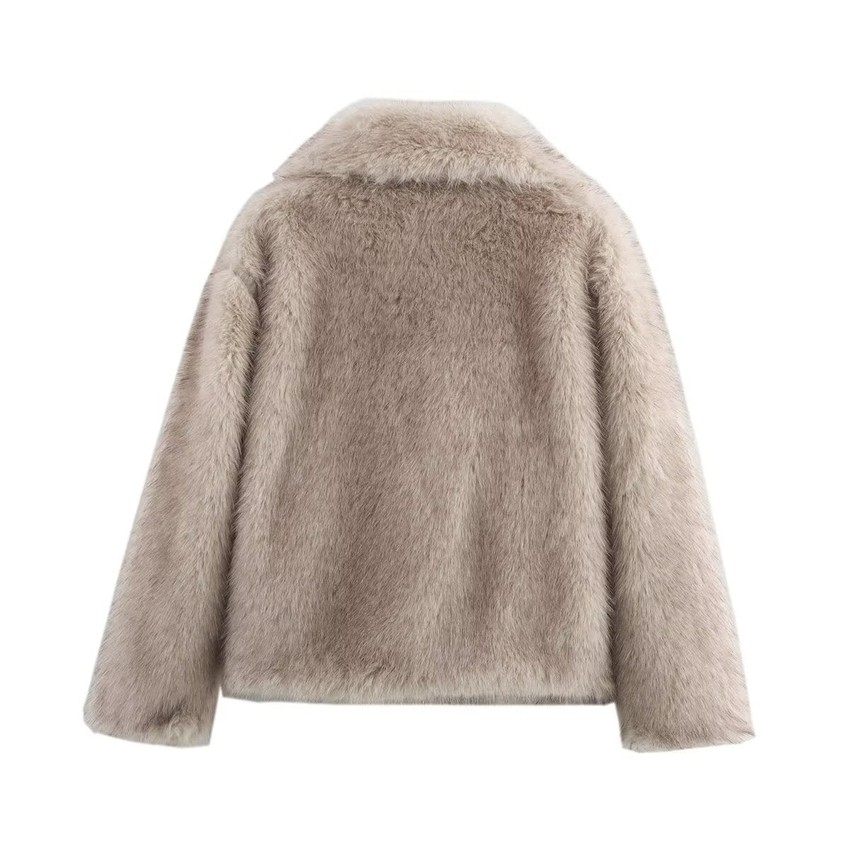 Women's Beige Faux Fur Jacket BYMANYC ® New York CONTEMPORARY VIBRANT MODERN FASHION - New Collection