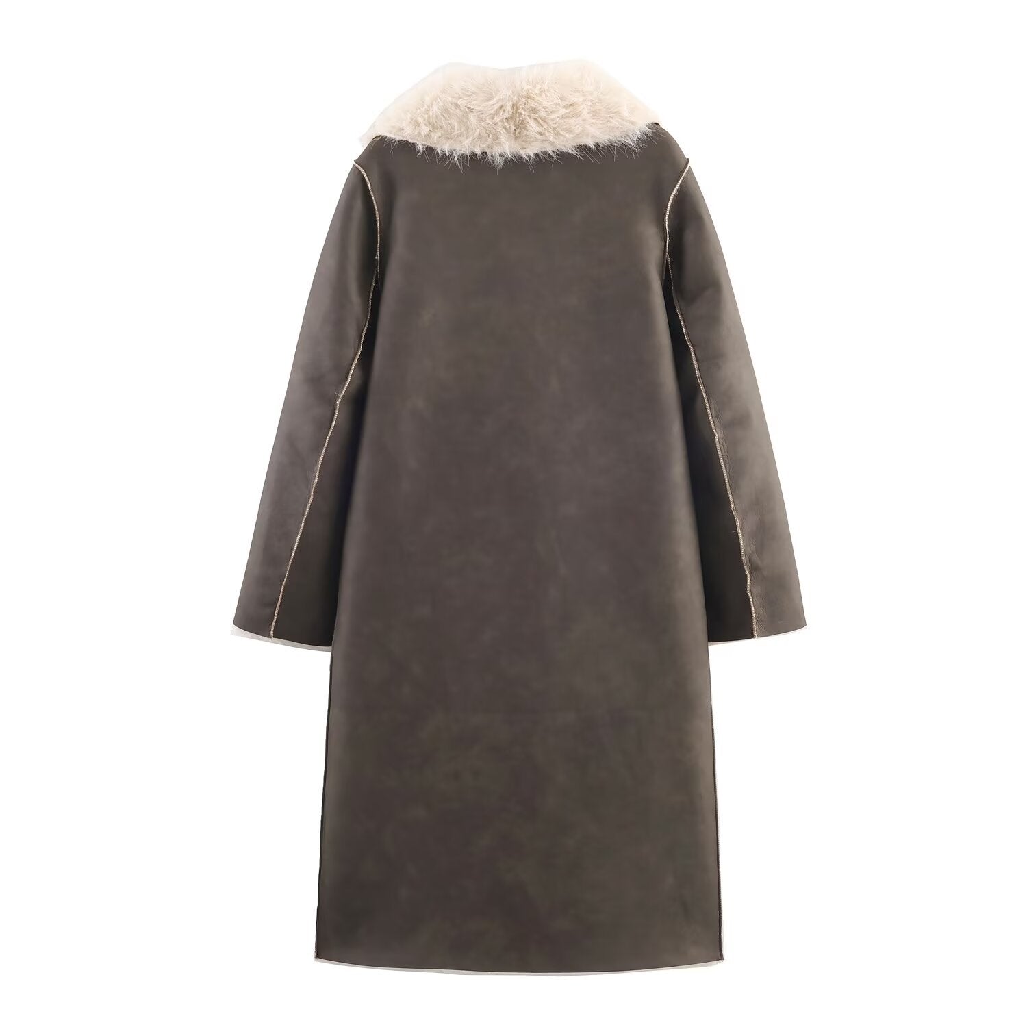 Women's Faux Shearling Long Coat BYMANYC ® New York CONTEMPORARY VIBRANT MODERN FASHION - New Collection