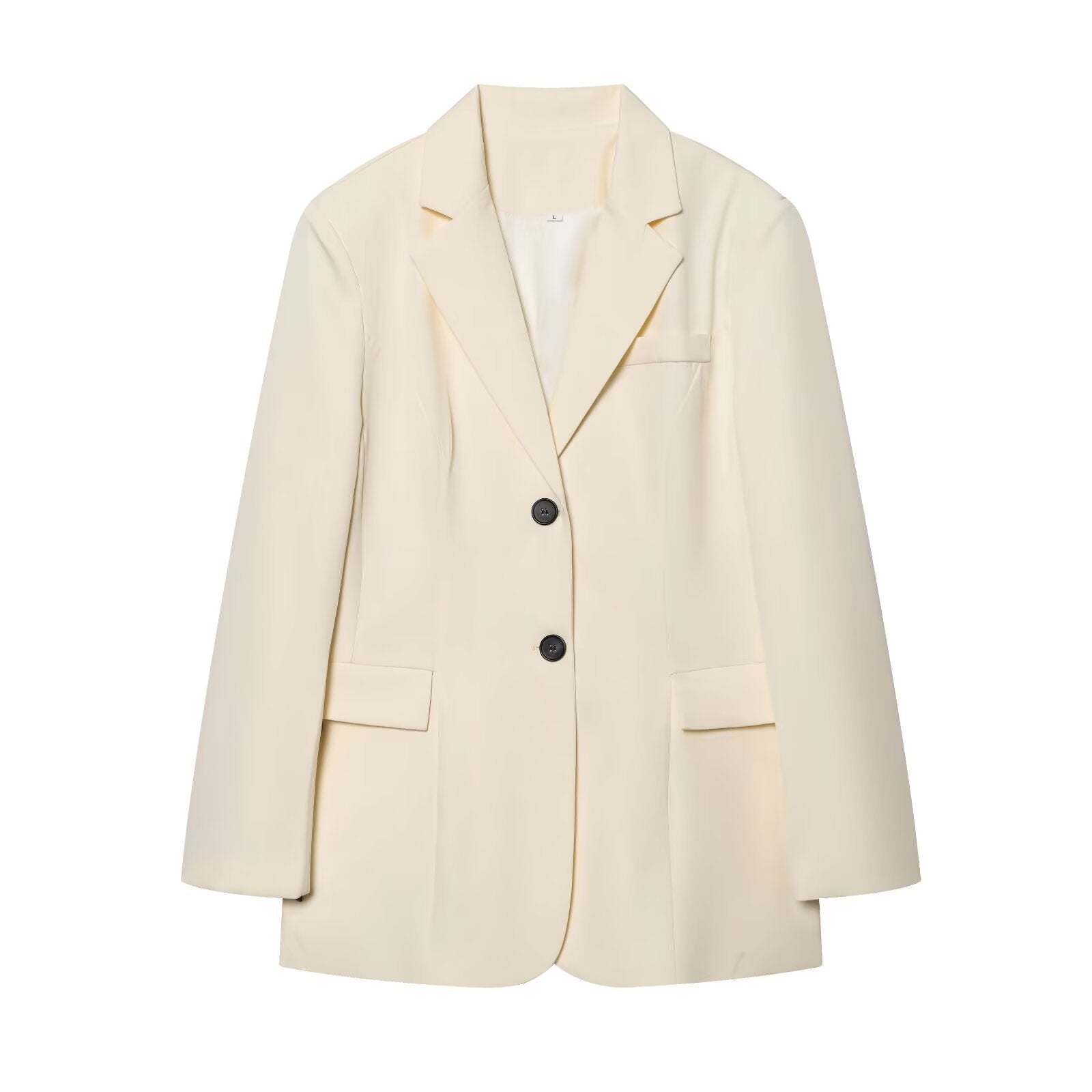 Women's Jacket Cream Oversized Blazer BYMANYC ® New York WALL STREET CREAM SINGLE-BREASTED - New Collection