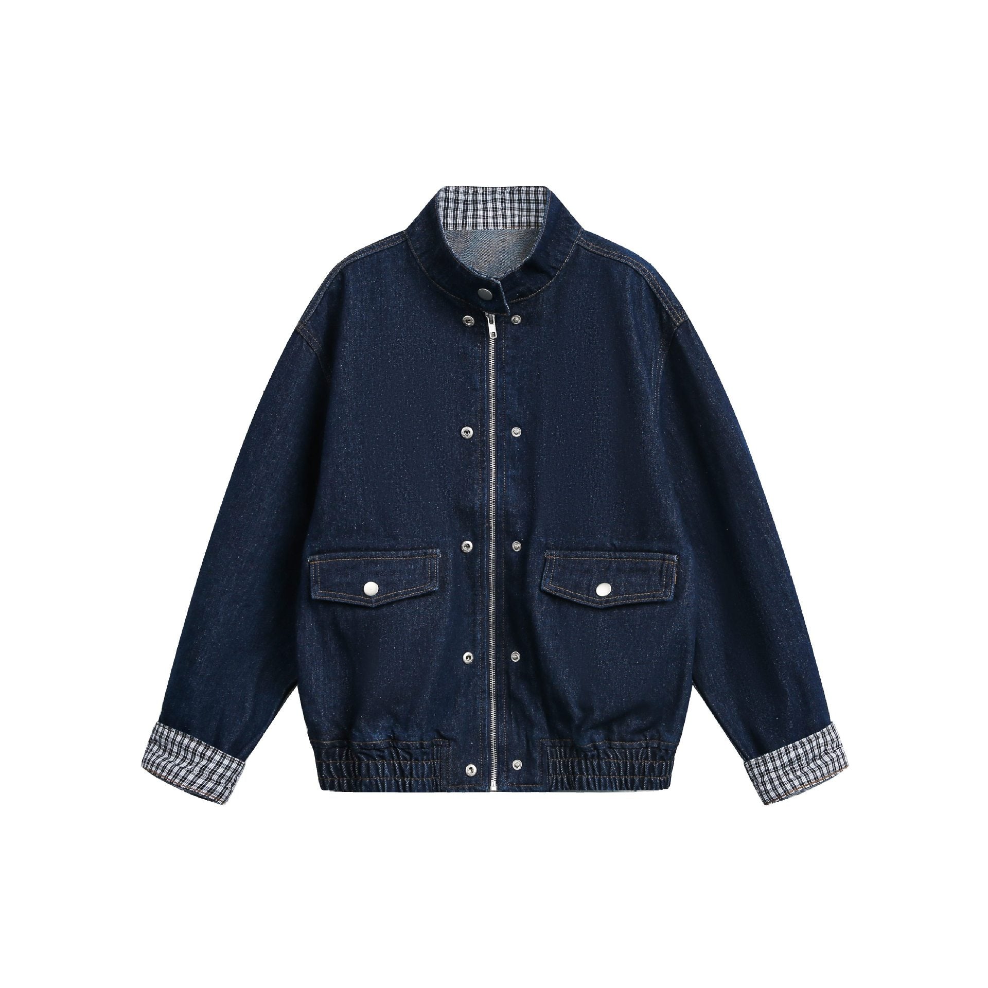 TitleWomen's All-Over Printed Denim Bomber Jacket BYMANYC ® New York CONTEMPORARY VIBRANT MODERN FASHION - New Collection