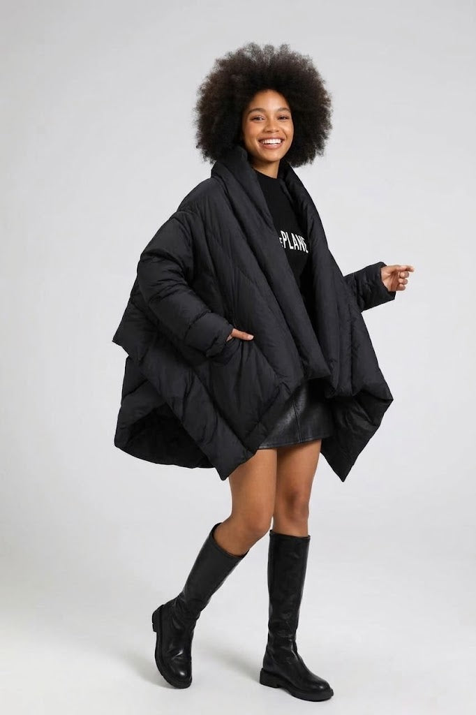 WOMEN'S COATED PUFFER COAT NYC FASHION HUDSON YARDS BYMANYC ® New York