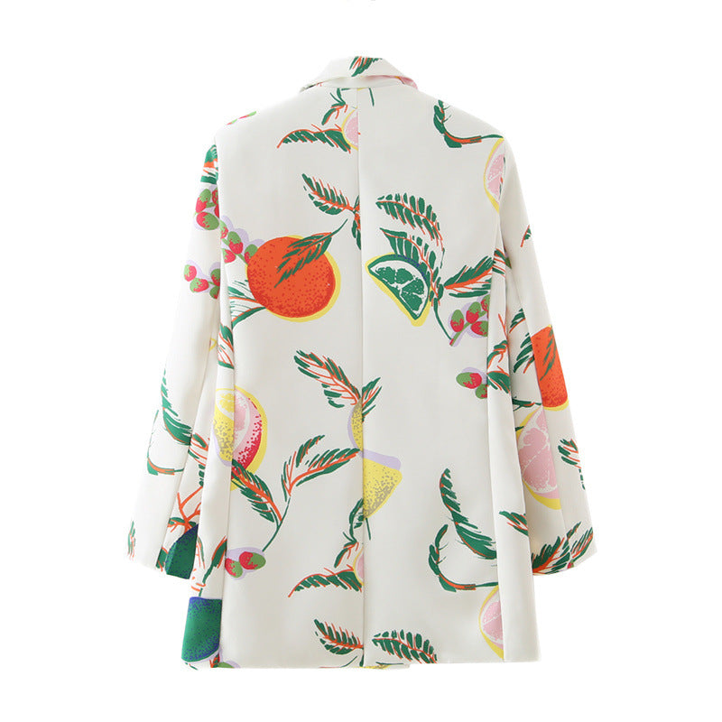 Women's Tropical Botanical Printed Double-Breasted Blazer BYMANYC ® New York CONTEMPORARY VIBRANT MODERN FASHION - New Collection