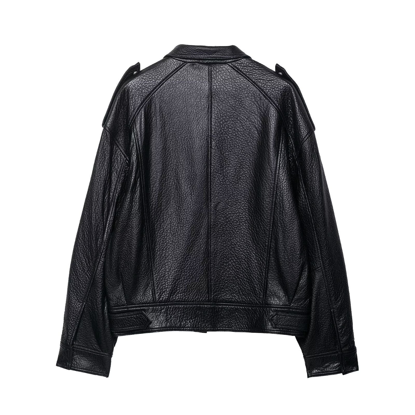 Women's Textured Faux Leather Biker Jacket BYMANYC ® New York CONTEMPORARY VIBRANT MODERN FASHION - New Collection