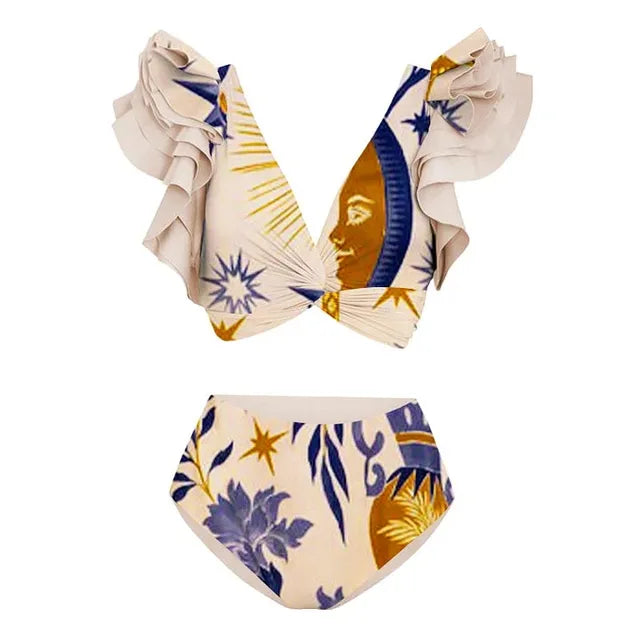 Animal Floral Print Bikini with Skirt For Women, Dumbo, BYMANYC New York. - BYMANYC ® New York  