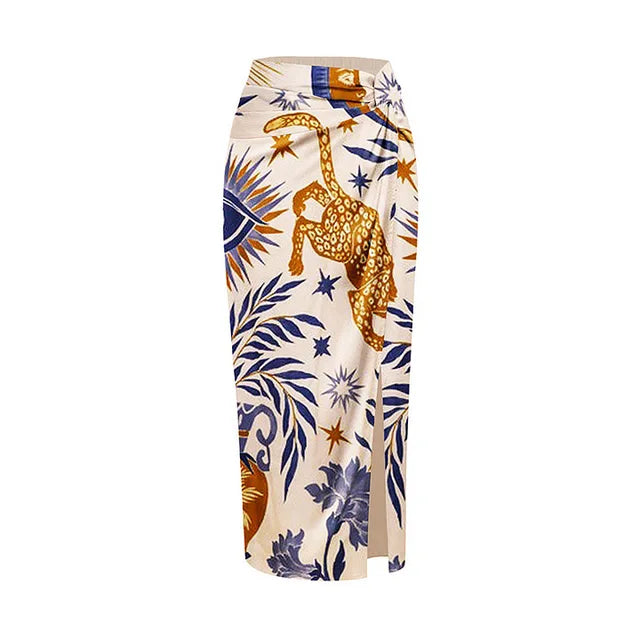 Animal Floral Print Bikini with Skirt For Women, Dumbo, BYMANYC New York. - BYMANYC ® New York  