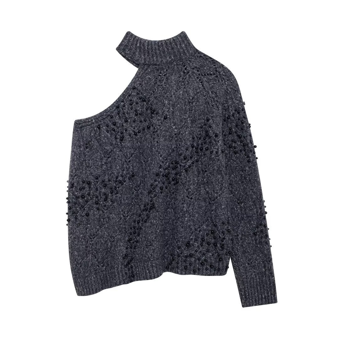 Asymmetrical Off-Shoulder Sweater, Chelsea | Women - BYMANYC ® New York - BYMANYC ® New York  