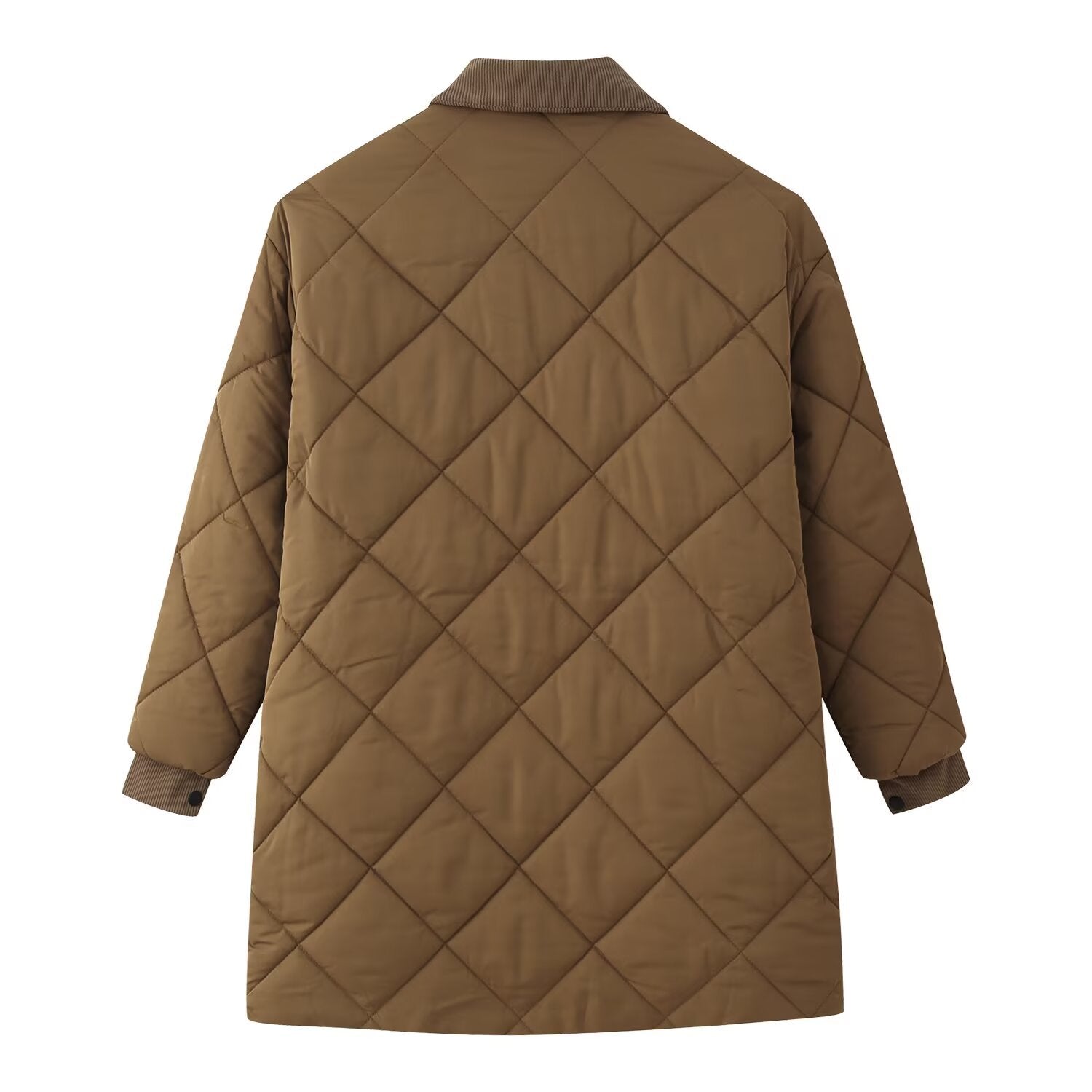 Women's Diamond Quilted Corduroy Collar Coat BYMANYC ® New York CONTEMPORARY VIBRANT MODERN FASHION - New Collection