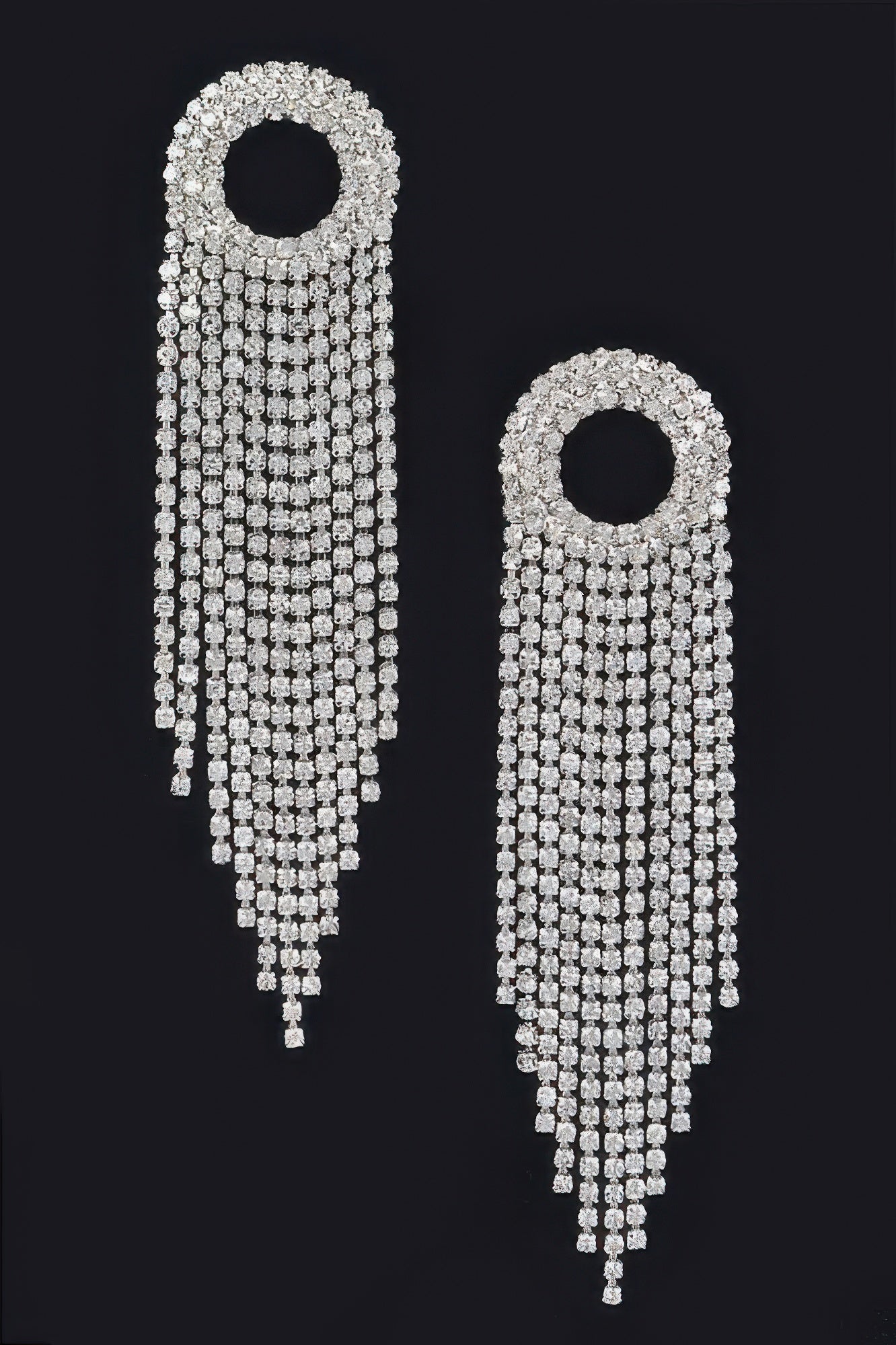  BROADWAY Rhinestone Fringe Drop Earrings: NYFW BYMANYC ® New York  NYC Wholesale Boutique Inventory - No MOQ & Ready to Ship