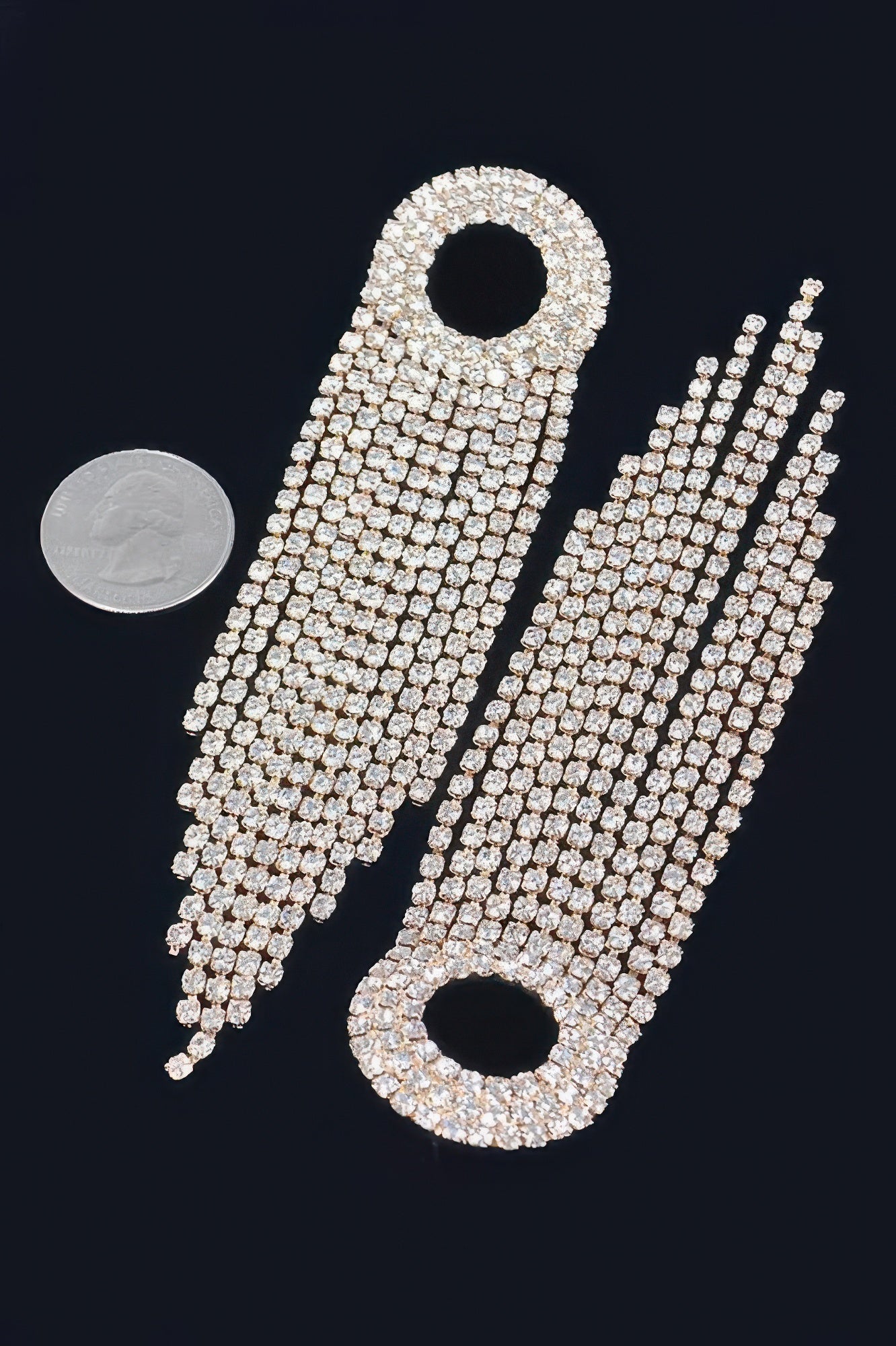  BROADWAY Rhinestone Fringe Drop Earrings: NYFW BYMANYC ® New York  NYC Wholesale Boutique Inventory - No MOQ & Ready to Ship