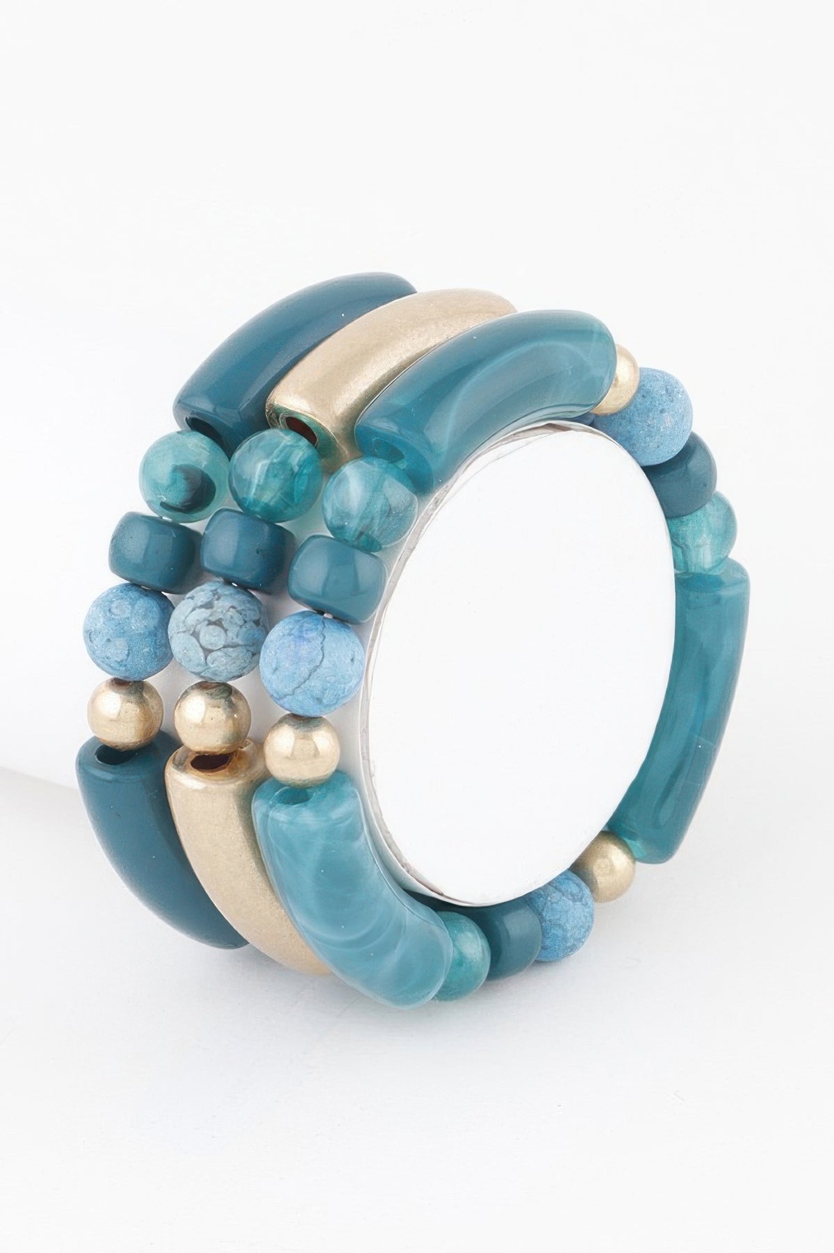  BROOKLYN Two-Toned Bead Bracelet - New Collection Los Angeles - BYMANYC ® New York  NYC Wholesale Boutique Inventory - No MOQ & Ready to Ship
