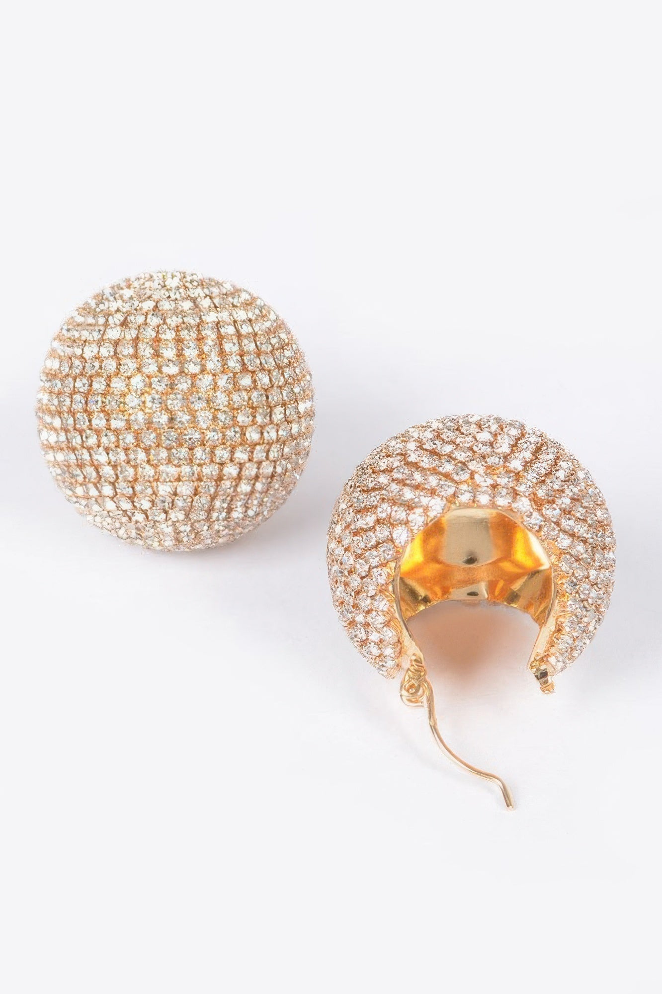  BRYANT Polished Rhinestone Round Earrings: NYFW BYMANYC ® New York  NYC Wholesale Boutique Inventory - No MOQ & Ready to Ship