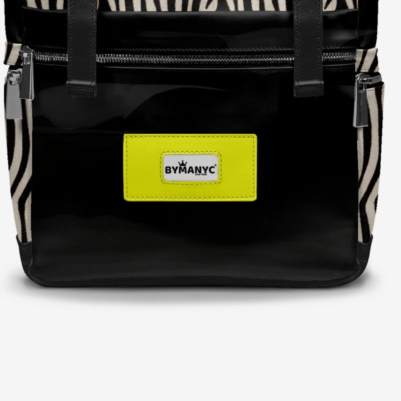  BYMANYC ® New York – NYC COUTURE Backpack in Zebra Print & Neon Yellow  NYC Wholesale Boutique Inventory - No MOQ & Ready to Ship