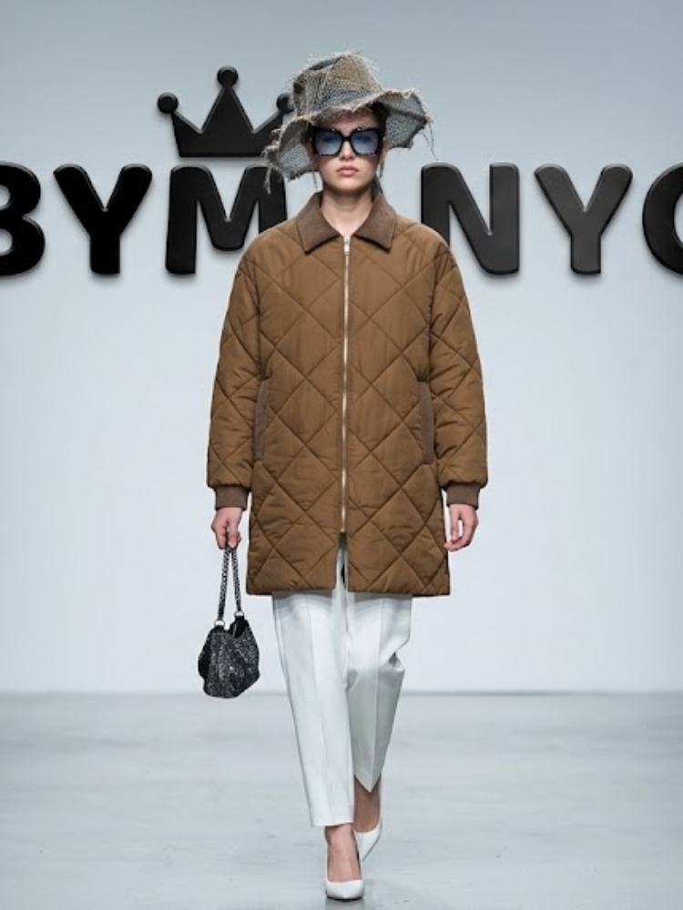 Women's Diamond Quilted Corduroy Collar Coat BYMANYC ® New York CONTEMPORARY VIBRANT MODERN FASHION - New Collection