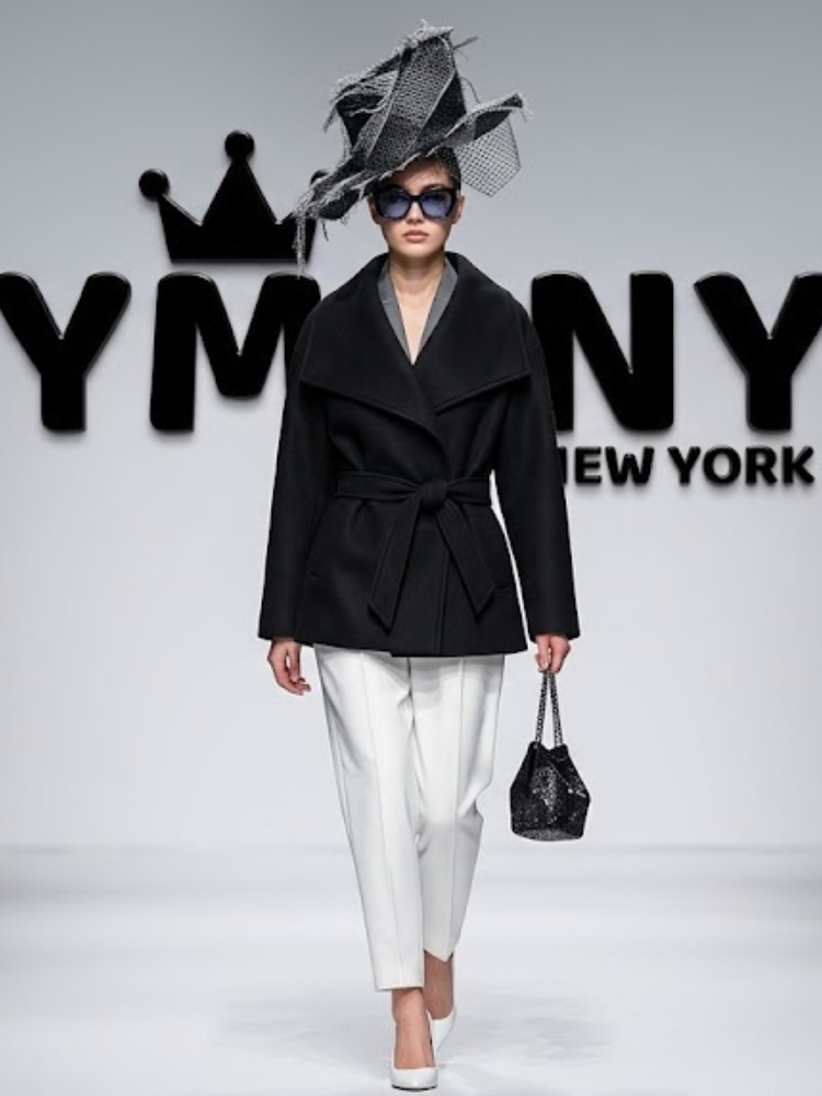Women's Wool-Blend Belted Short Coat BYMANYC ® New York CONTEMPORARY VIBRANT MODERN FASHION - New Collection
