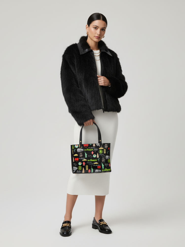 NOLITA Couture Black Faux Fur Luxury Jacket | BYMANYC ® New York