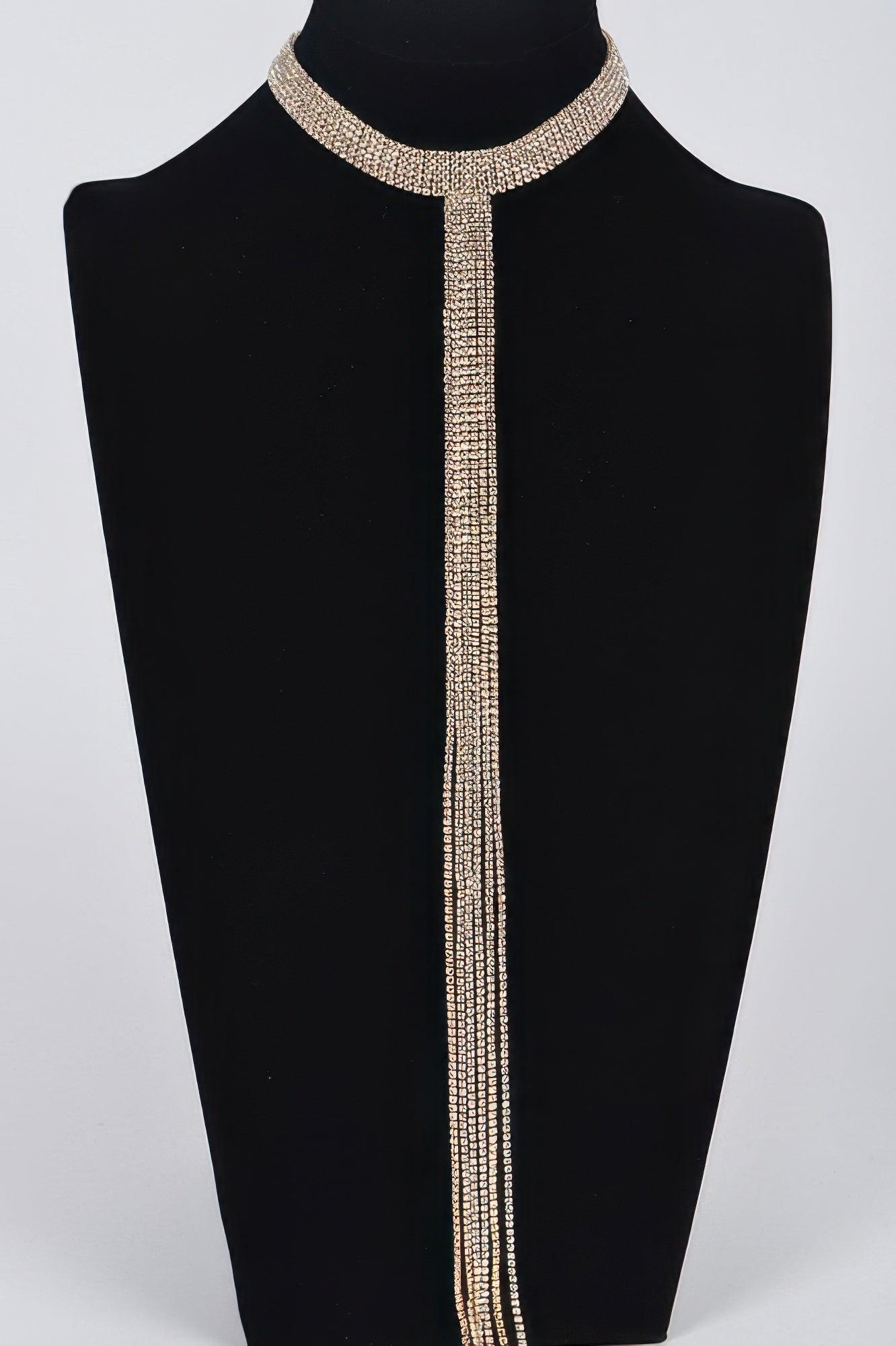  Bar Line Rhinestone Choker Necklace | BYMANYC ® New York Elegance  NYC Wholesale Boutique Inventory - No MOQ & Ready to Ship