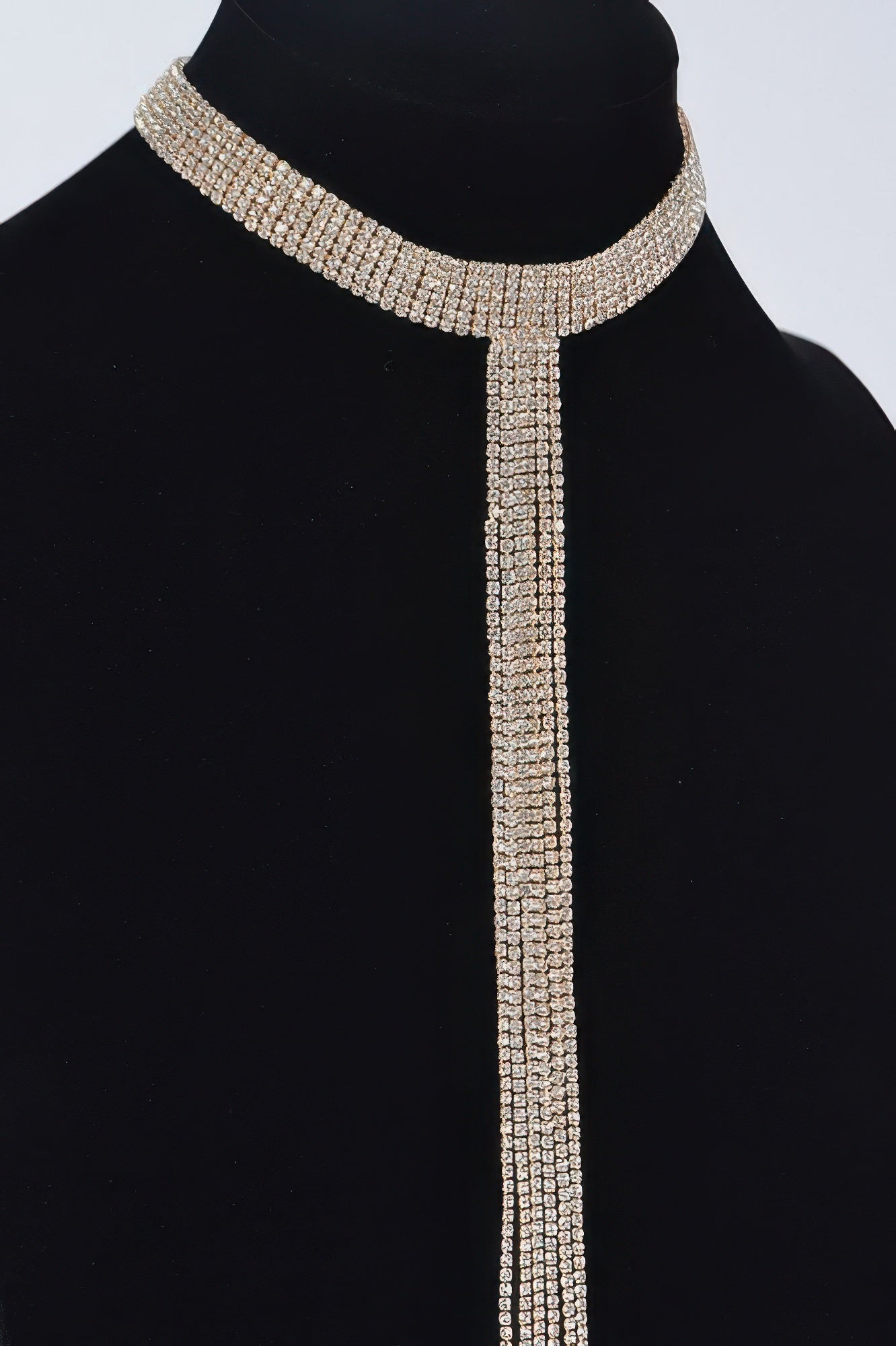  Bar Line Rhinestone Choker Necklace | BYMANYC ® New York Elegance  NYC Wholesale Boutique Inventory - No MOQ & Ready to Ship