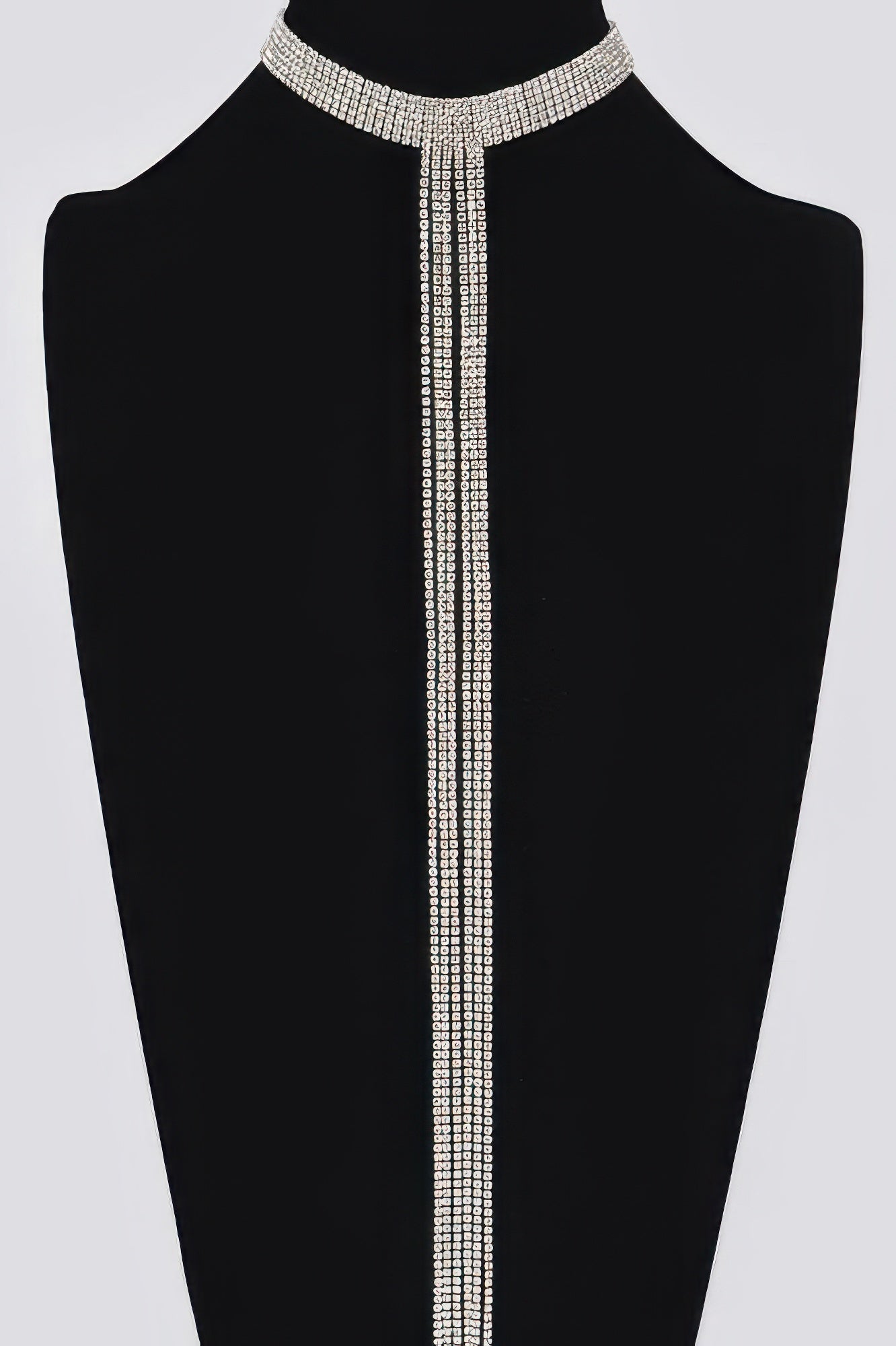  Bar Line Rhinestone Choker Necklace | BYMANYC ® New York Elegance  NYC Wholesale Boutique Inventory - No MOQ & Ready to Ship