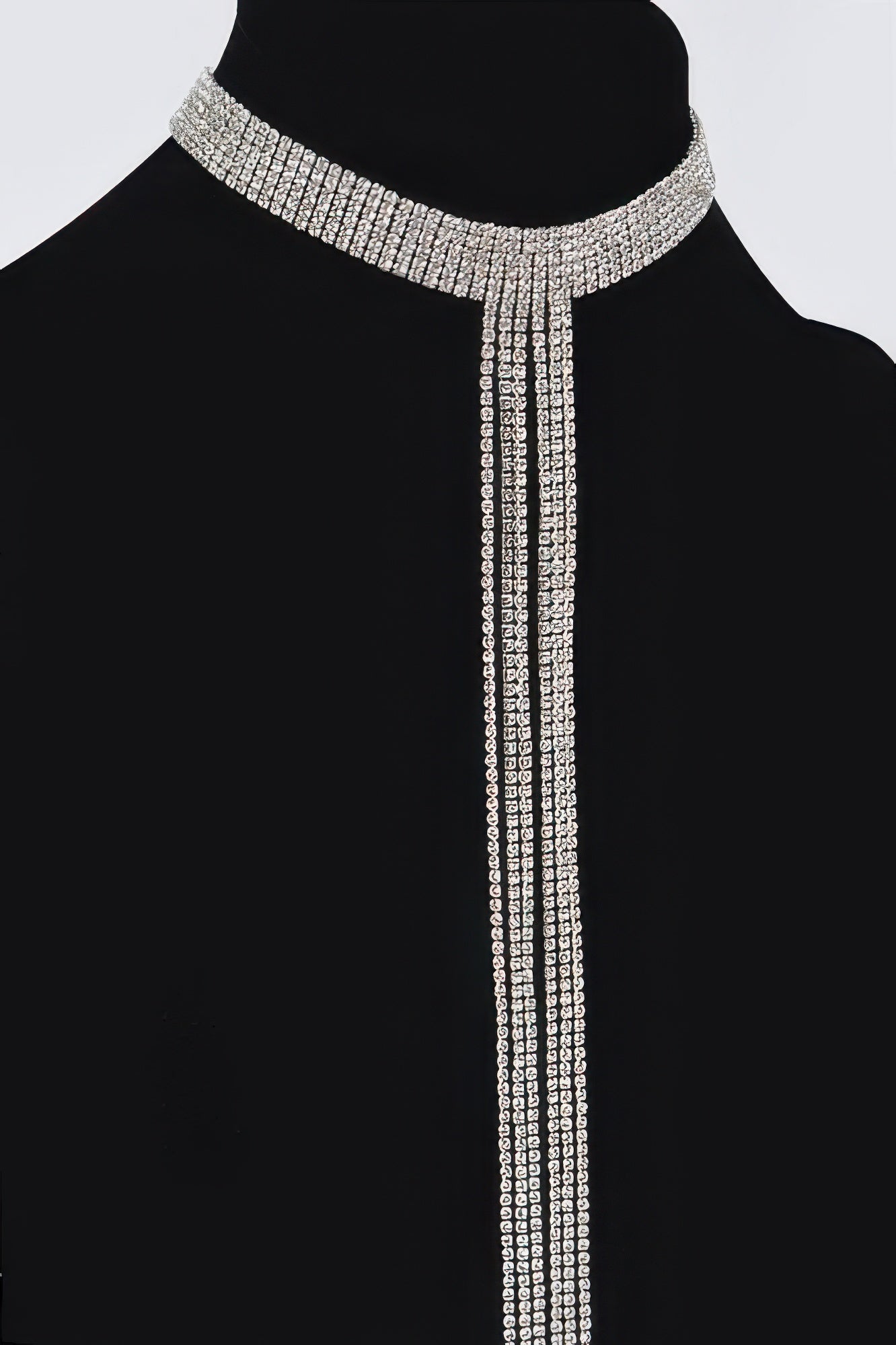  Bar Line Rhinestone Choker Necklace | BYMANYC ® New York Elegance  NYC Wholesale Boutique Inventory - No MOQ & Ready to Ship