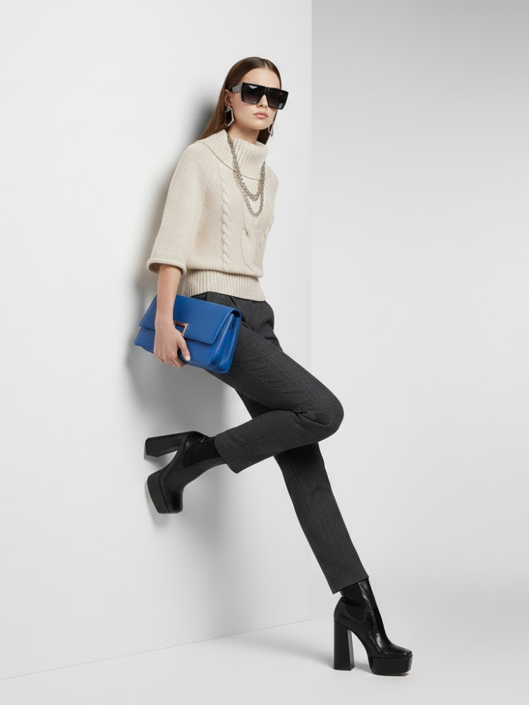 Beige Cable Knit Sweater HARLEM: New Colección COUTURE in NOLITA - BYMANYC ® New York - BYMANYC ® New York  