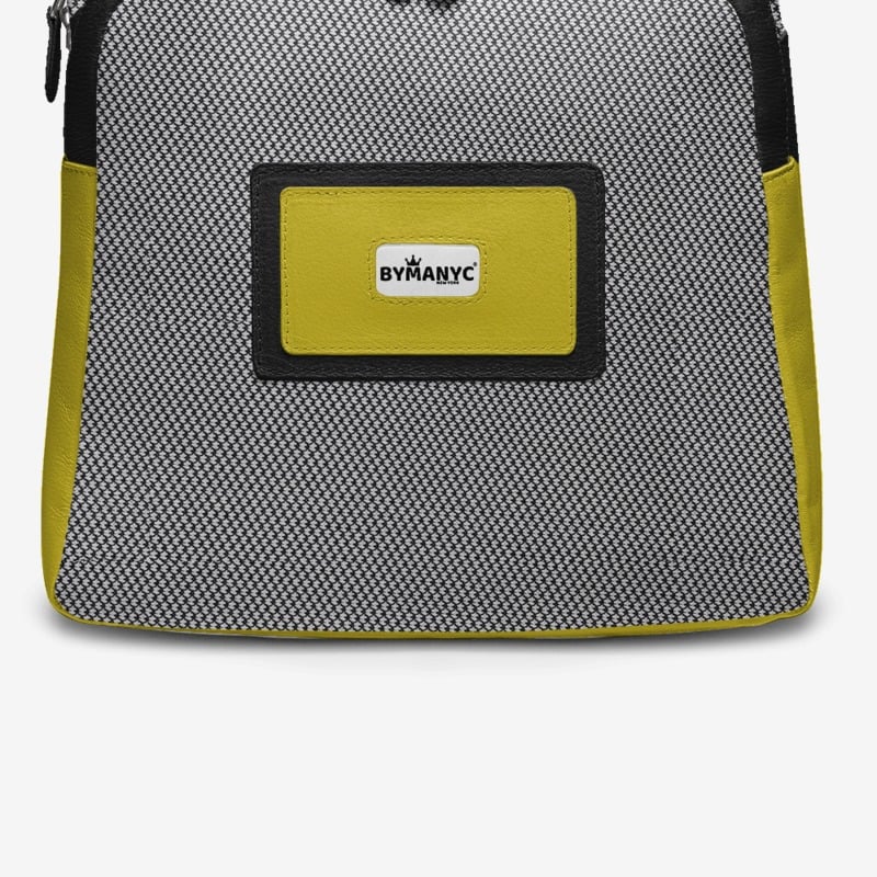  Black & Yellow Vegan Backpack BYMANYC ® New York – Italy Made  NYC Wholesale Boutique Inventory - No MOQ & Ready to Ship