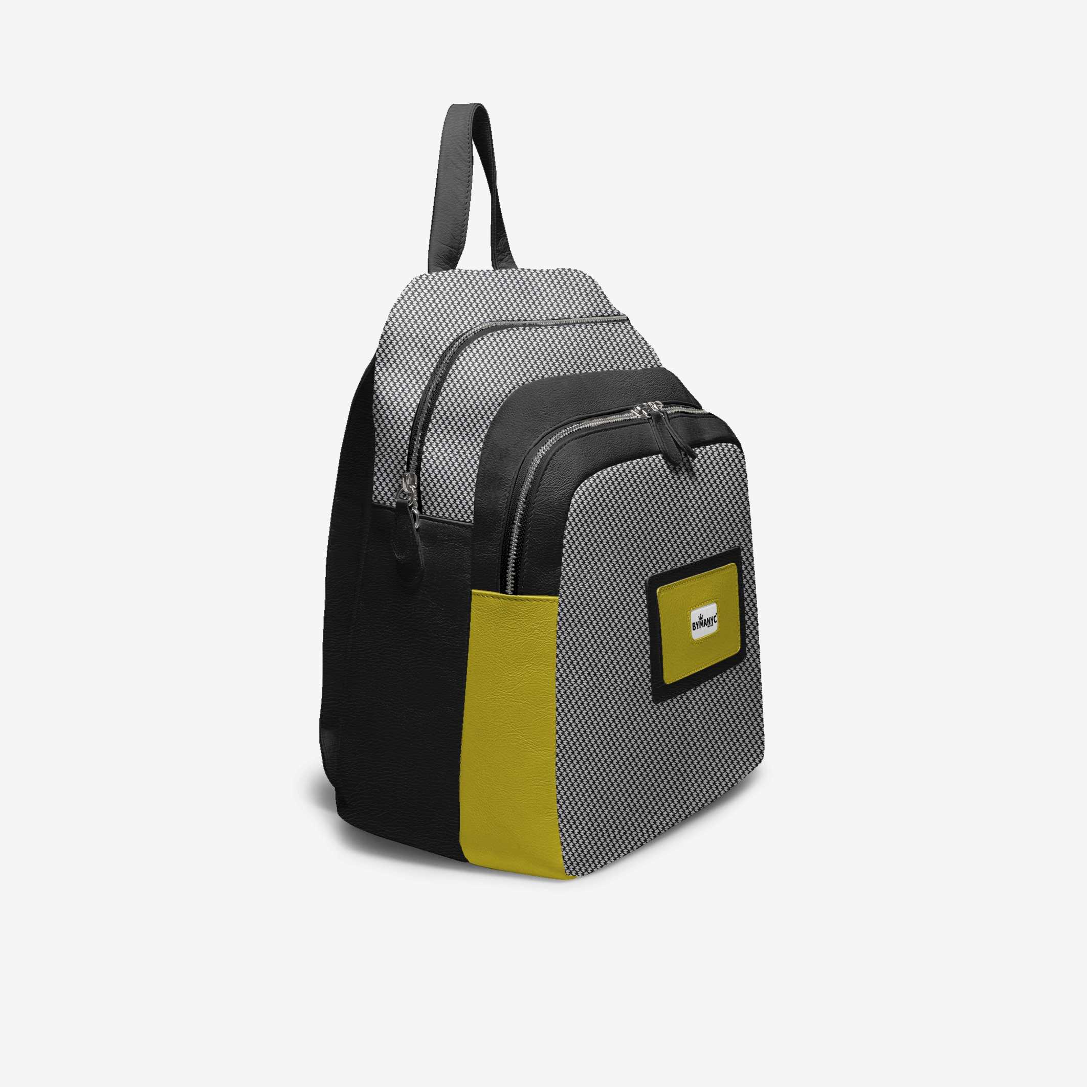  Black & Yellow Vegan Backpack BYMANYC ® New York – Italy Made  NYC Wholesale Boutique Inventory - No MOQ & Ready to Ship