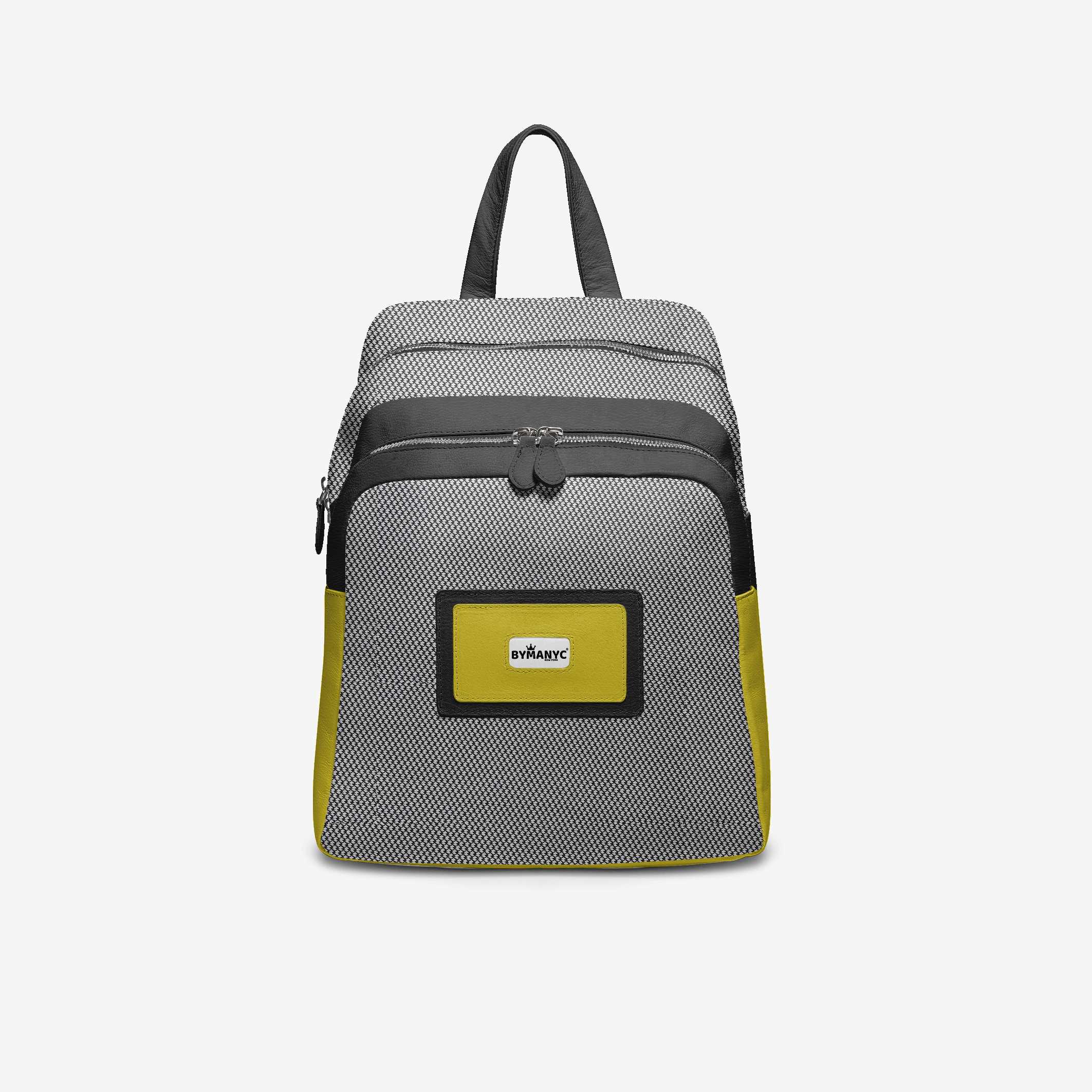  Black & Yellow Vegan Backpack BYMANYC ® New York – Italy Made  NYC Wholesale Boutique Inventory - No MOQ & Ready to Ship