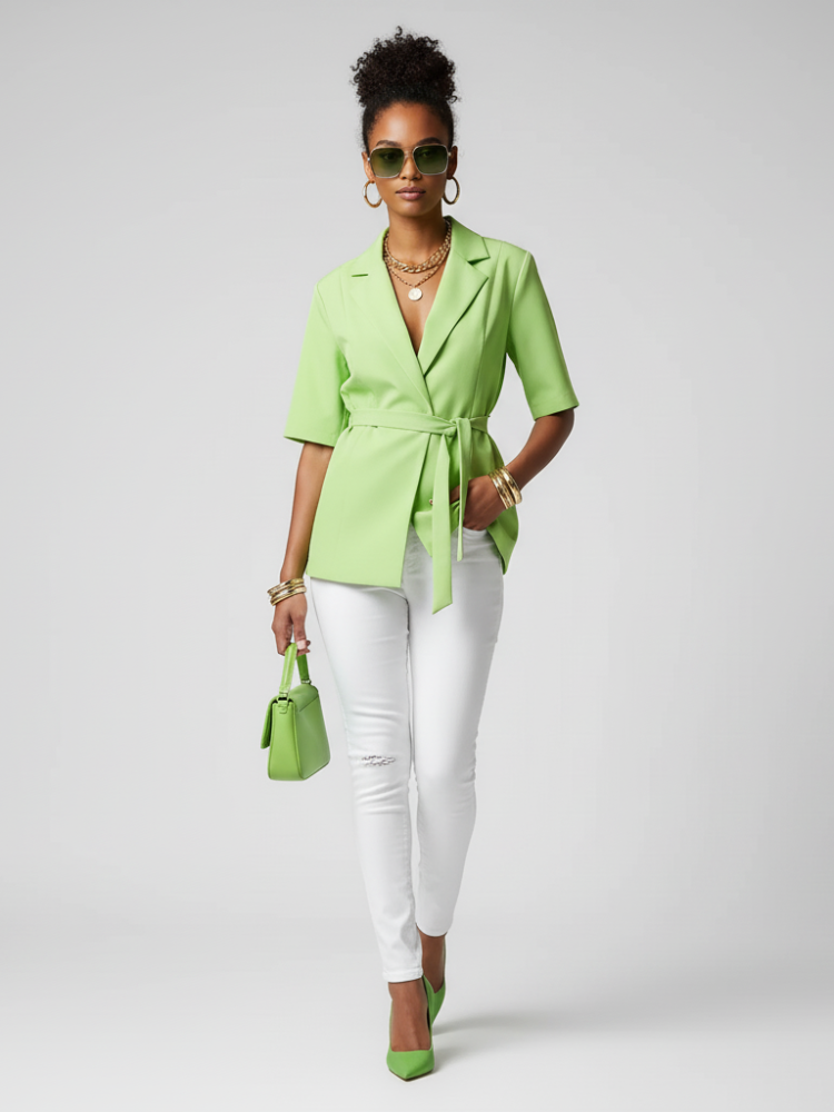  Blazer Tie-Waist, Chelsea | Women - BYMANYC ® New York  NYC Wholesale Boutique Inventory - No MOQ & Ready to Ship