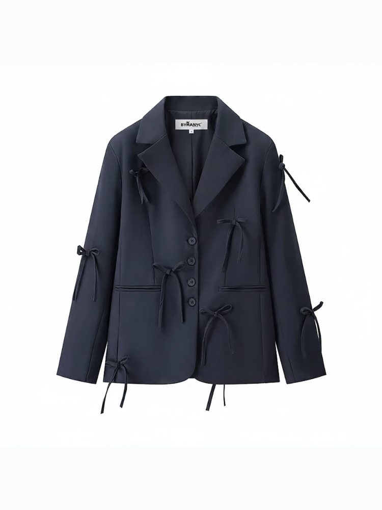Bow-Detail Versatile Blazer, Soho | BYMANYC ® New York - BYMANYC ® New York  