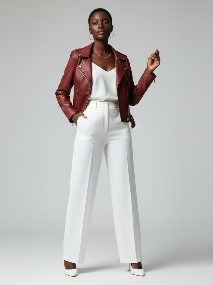 Burgundy Vegan Leather Biker Jacket MULBERRY: New Colección COUTURE in NOLITA - BYMANYC ® New York - BYMANYC ® New York  