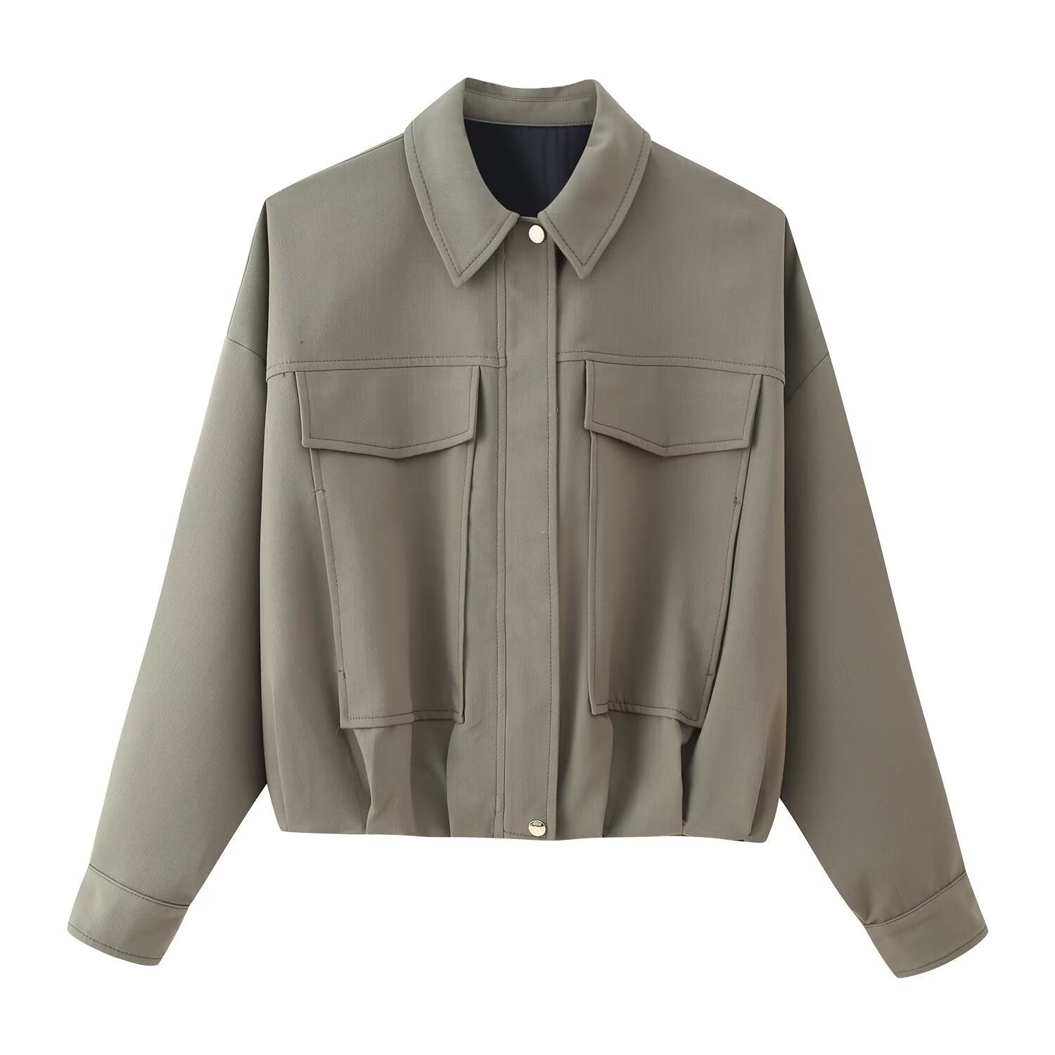 Women's Jacket Sage Green Utility BYMANYC ® New York SOHO OVERSIZED WORKWEAR BOMBER - New Collection