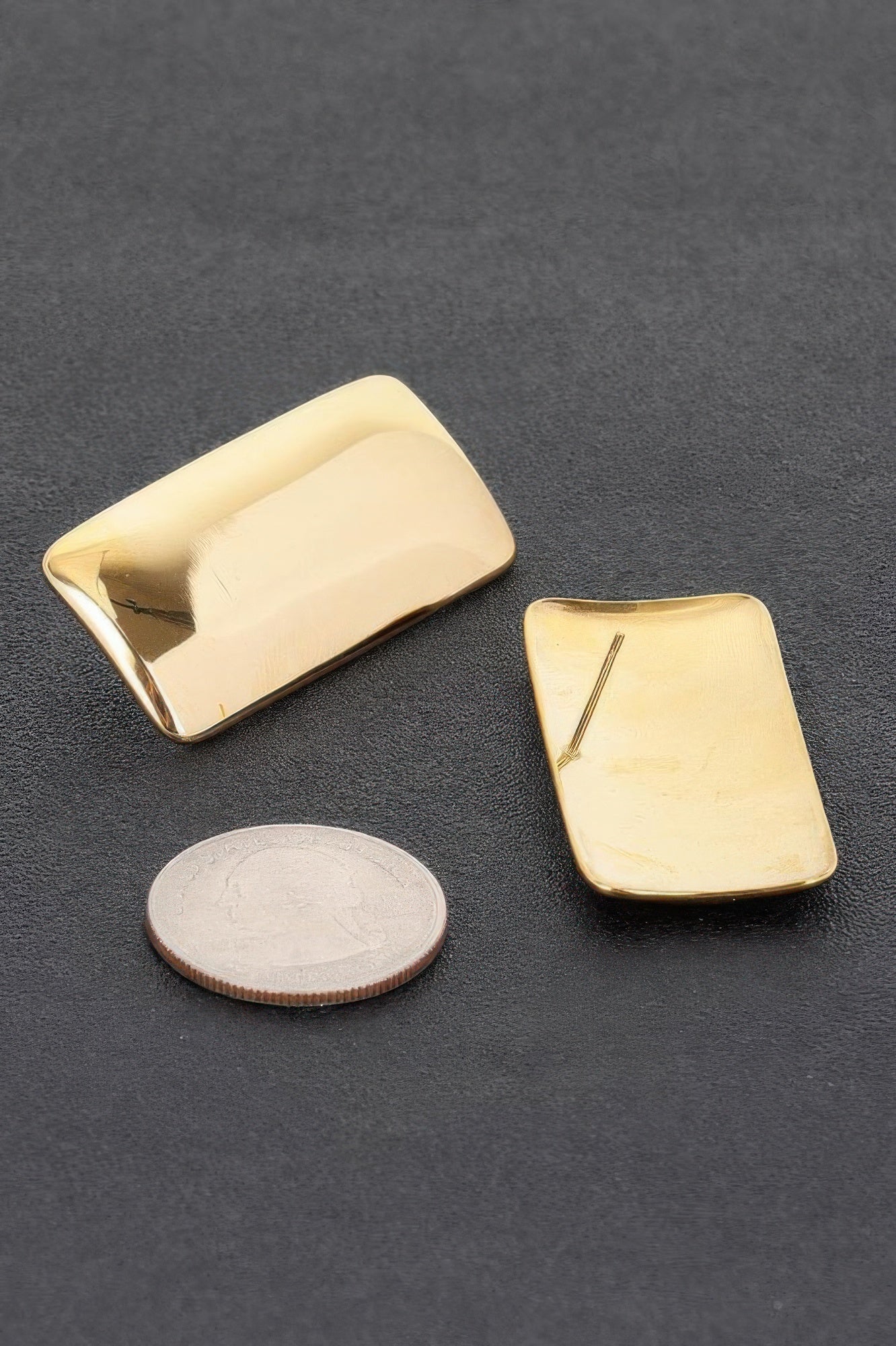  CHELSEA Gold Plated Rectangular Earrings: BYMANYC ® New York  NYC Wholesale Boutique Inventory - No MOQ & Ready to Ship