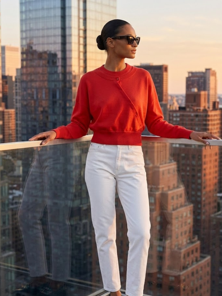 CHELSEA Women's Asymmetric Button Sweater Prêt-à-Porter BYMANYC ® New York  NYC Wholesale Boutique Inventory - No MOQ & Ready to Ship