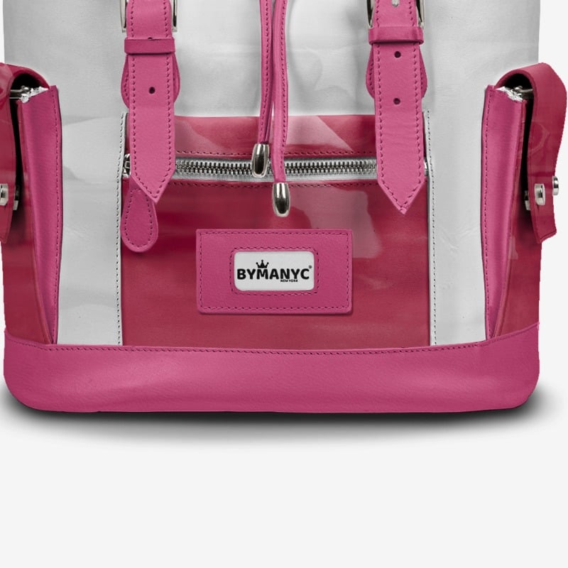  COUTURE Eco Backpack – Pink & White Edition | BYMANYC ® New York  NYC Wholesale Boutique Inventory - No MOQ & Ready to Ship