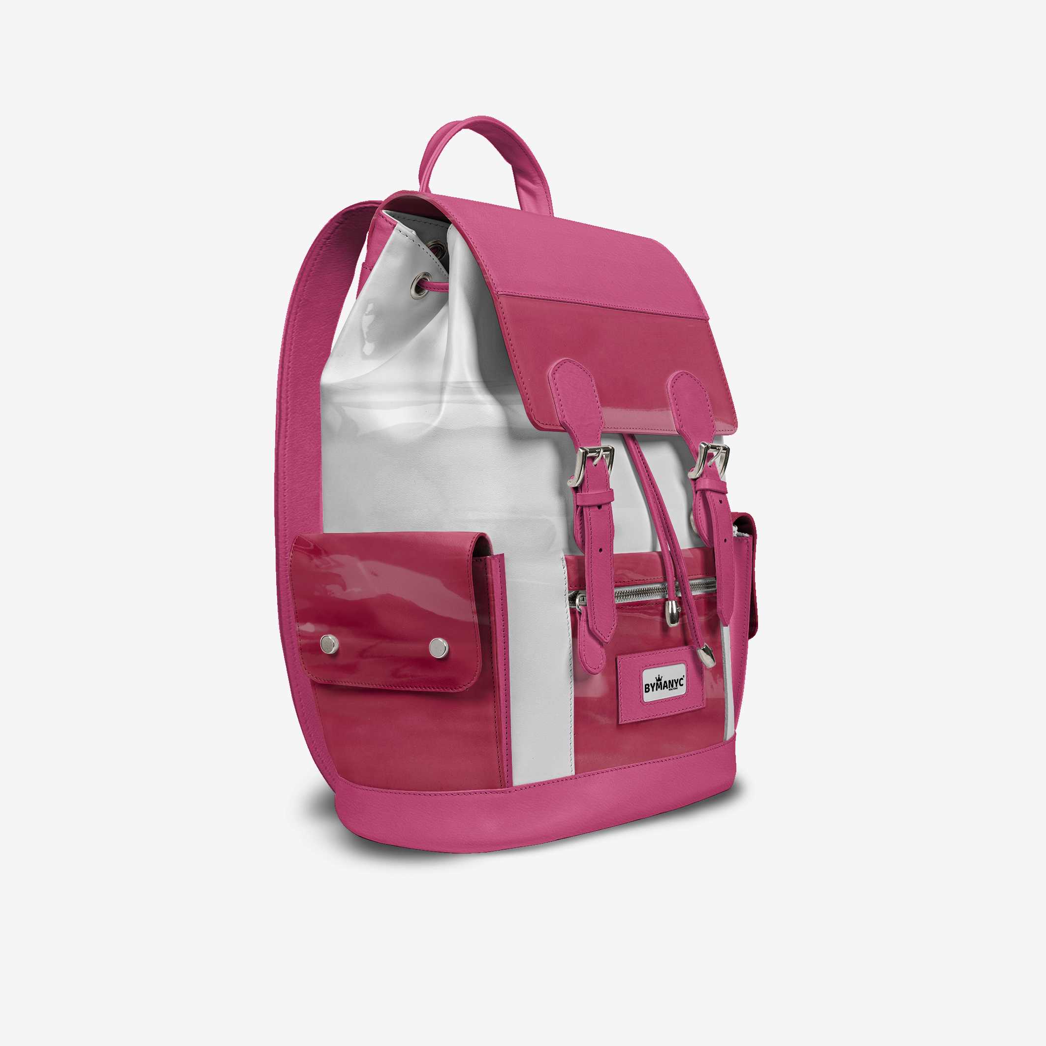  COUTURE Eco Backpack – Pink & White Edition | BYMANYC ® New York  NYC Wholesale Boutique Inventory - No MOQ & Ready to Ship