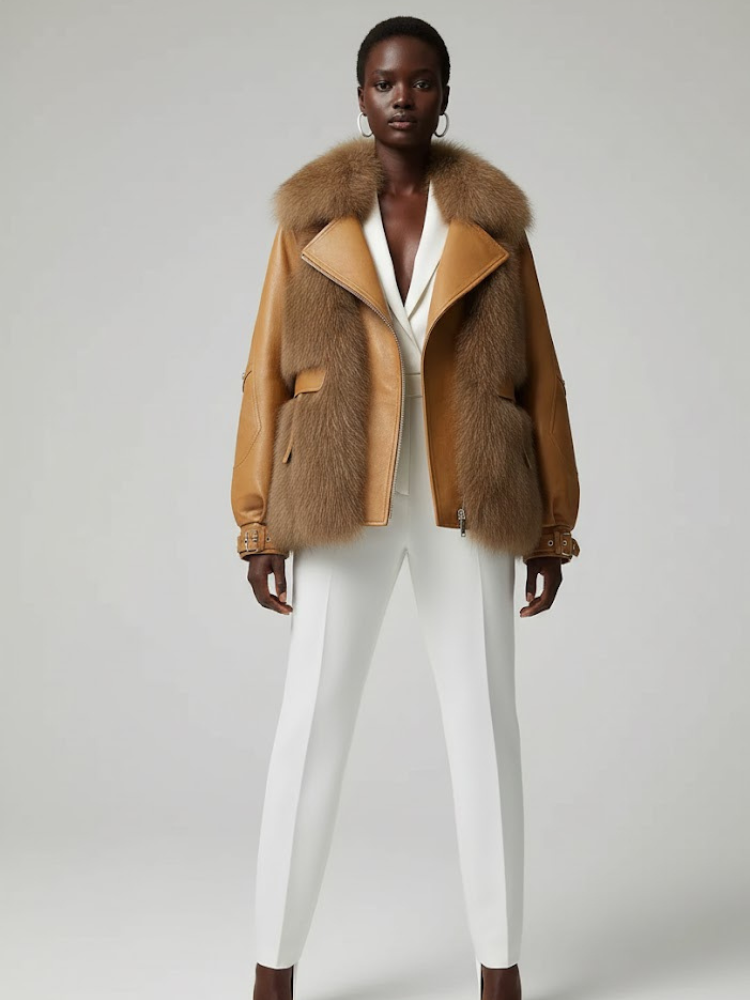 Camel Vegan Leather Pilot Jacket SOHO: New Colección COUTURE in NOLITA - BYMANYC ® New York - BYMANYC ® New York  