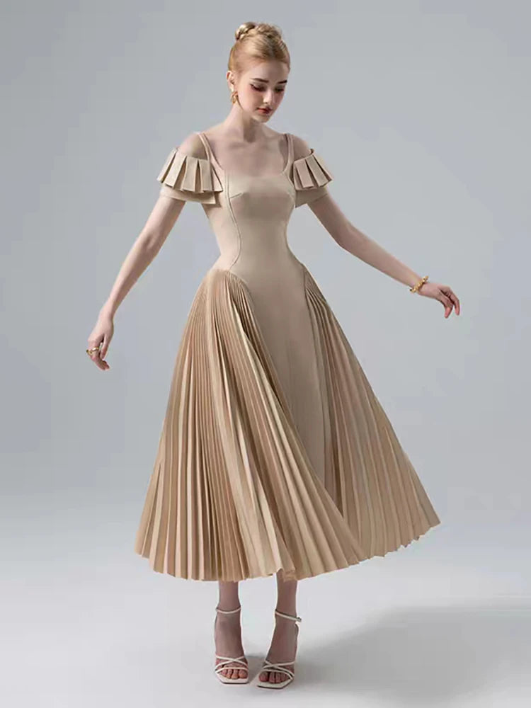 Camisole Backless Party Dress with Pleated and Patchwork Details For Women, SoHo, BYMANYC New York. - BYMANYC ® New York  