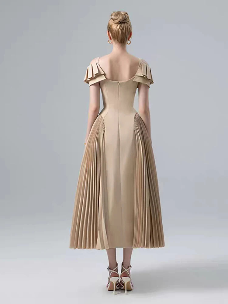 Camisole Backless Party Dress with Pleated and Patchwork Details For Women, SoHo, BYMANYC New York. - BYMANYC ® New York  