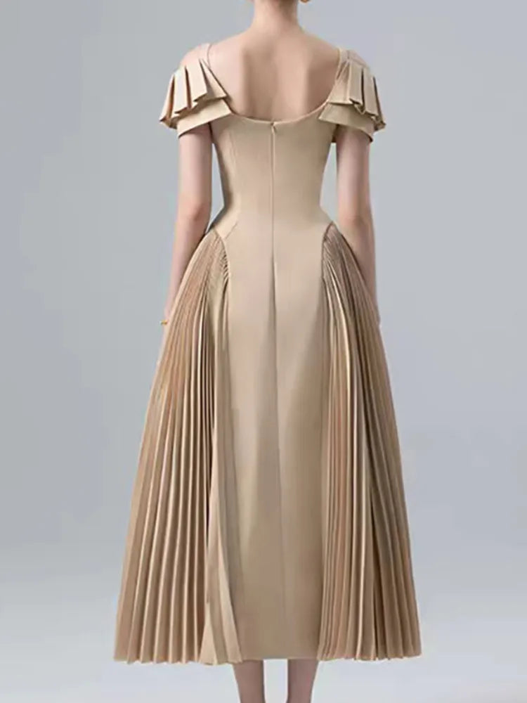 Camisole Backless Party Dress with Pleated and Patchwork Details For Women, SoHo, BYMANYC New York. - BYMANYC ® New York  