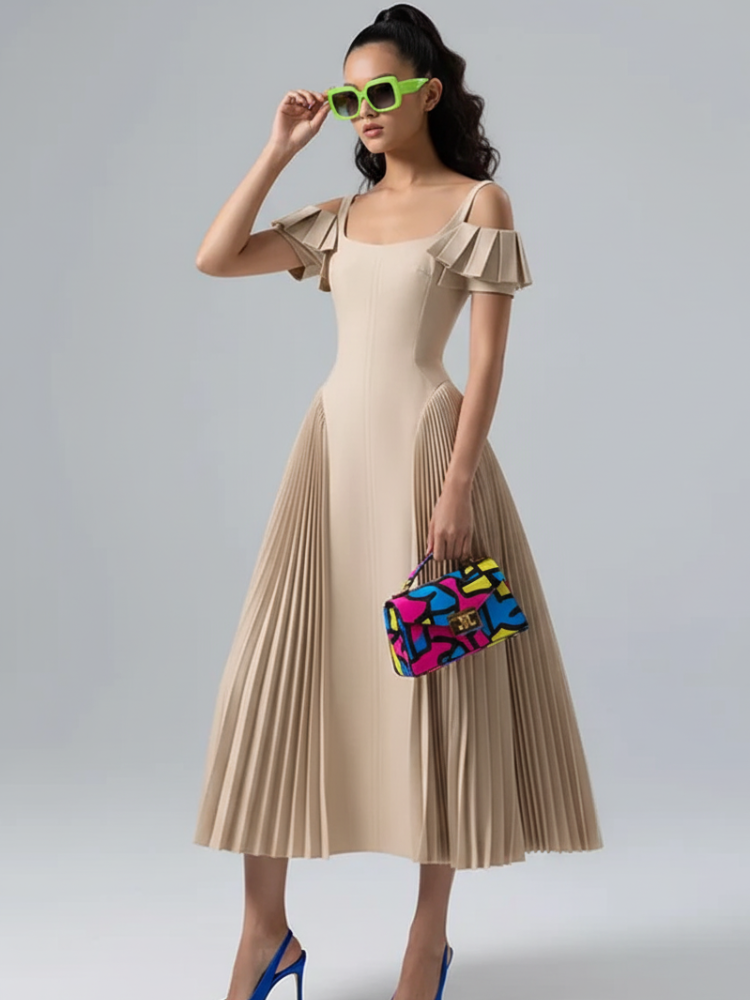  Camisole Backless Party Dress with Pleated and Patchwork Details For Women, SoHo, BYMANYC New York.  NYC Wholesale Boutique Inventory - No MOQ & Ready to Ship