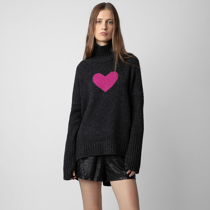 Cashmere Heart Sweater, Soho | Women - BYMANYC ® New York - BYMANYC ® New York  